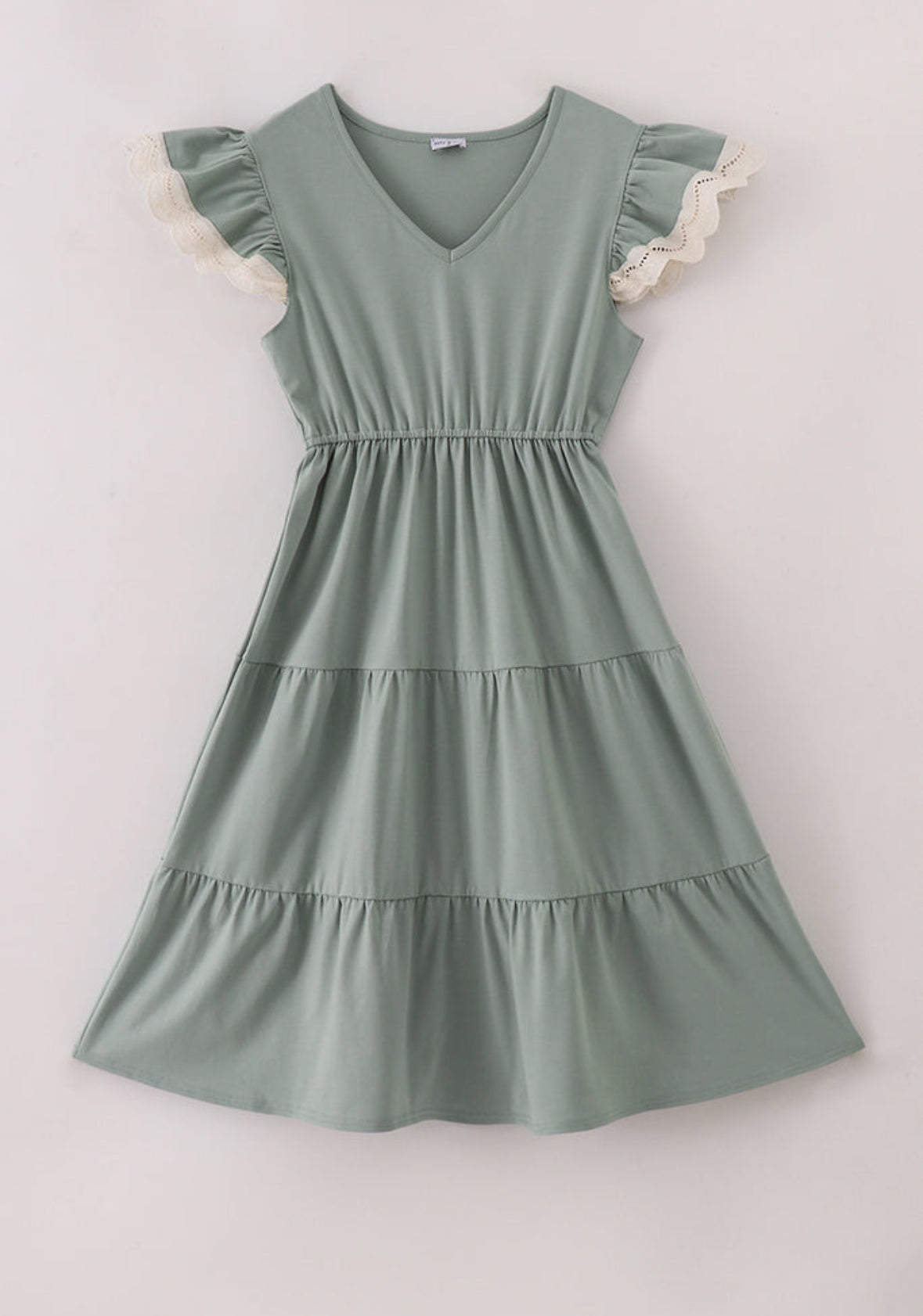 SAGE LACE RUFFLE