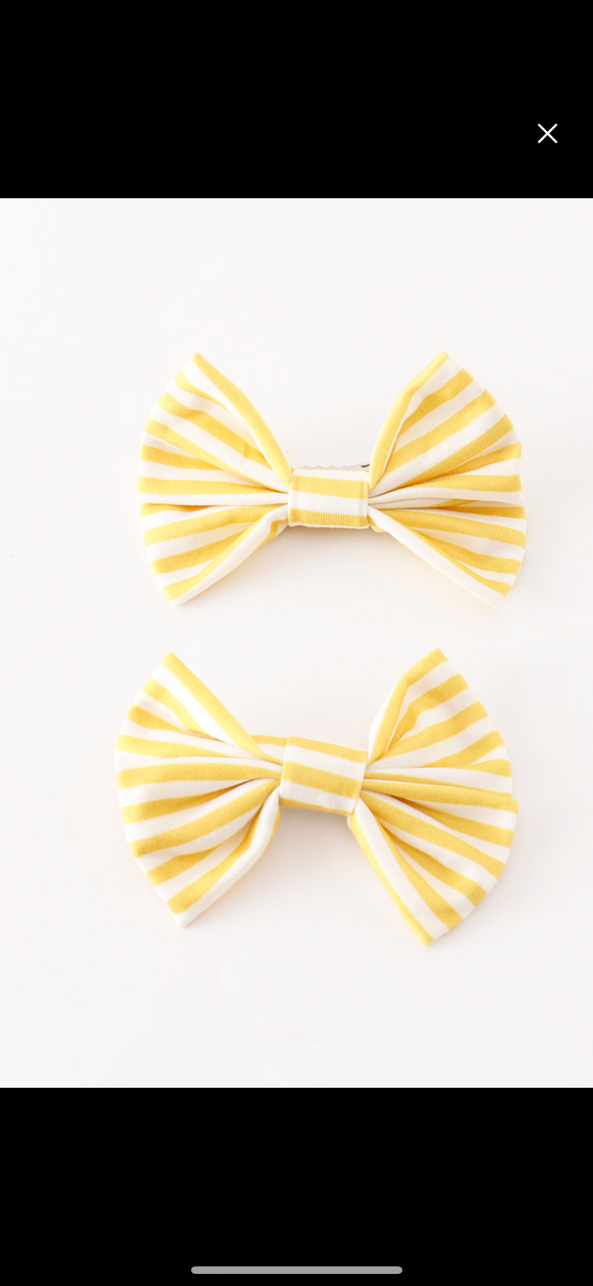 stripe hair bow
