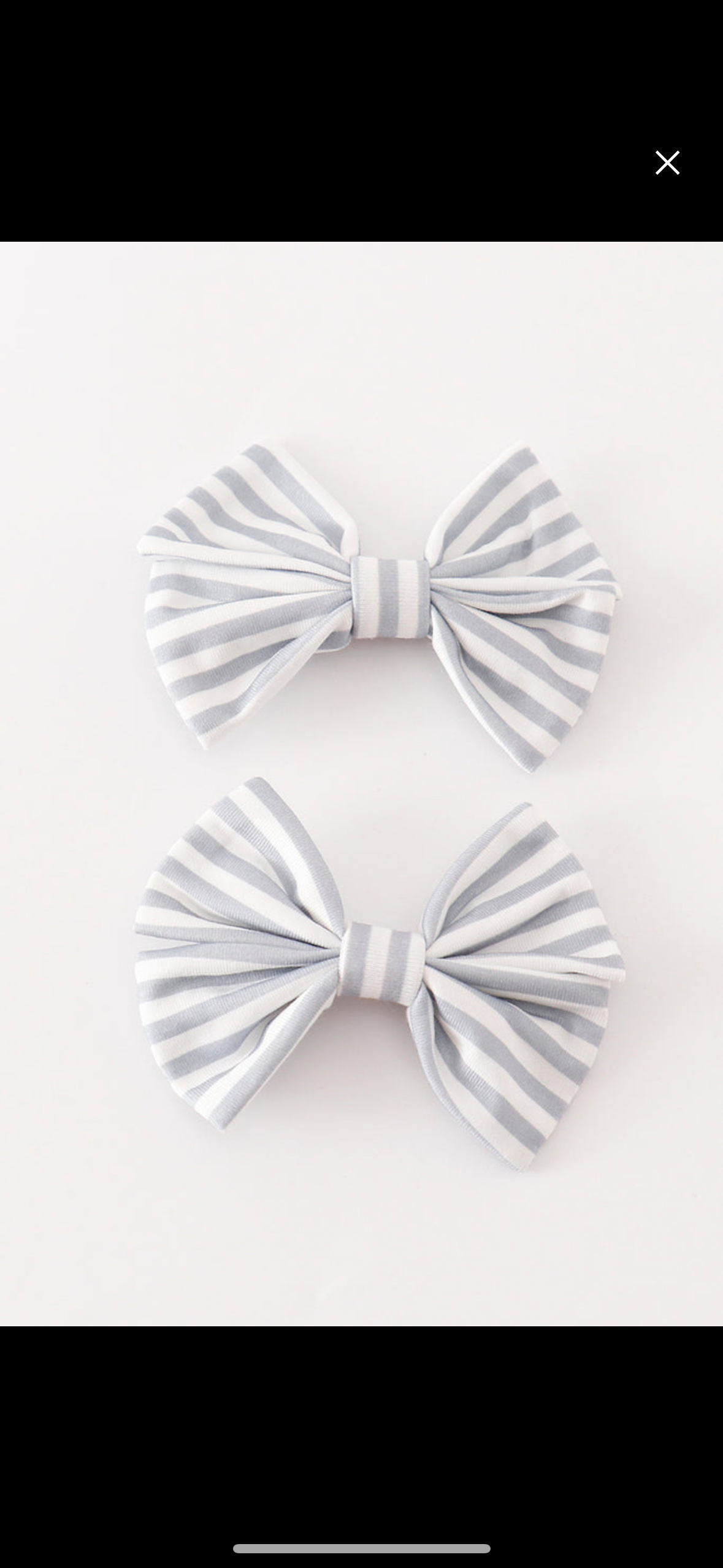 stripe hair bow