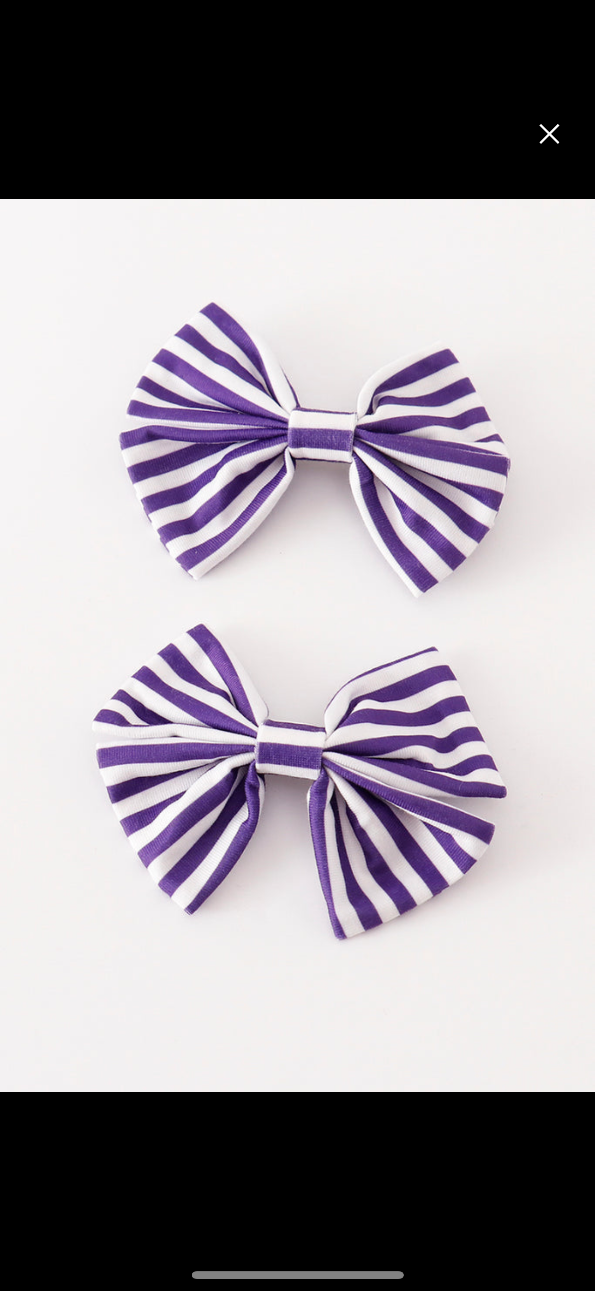 stripe hair bow