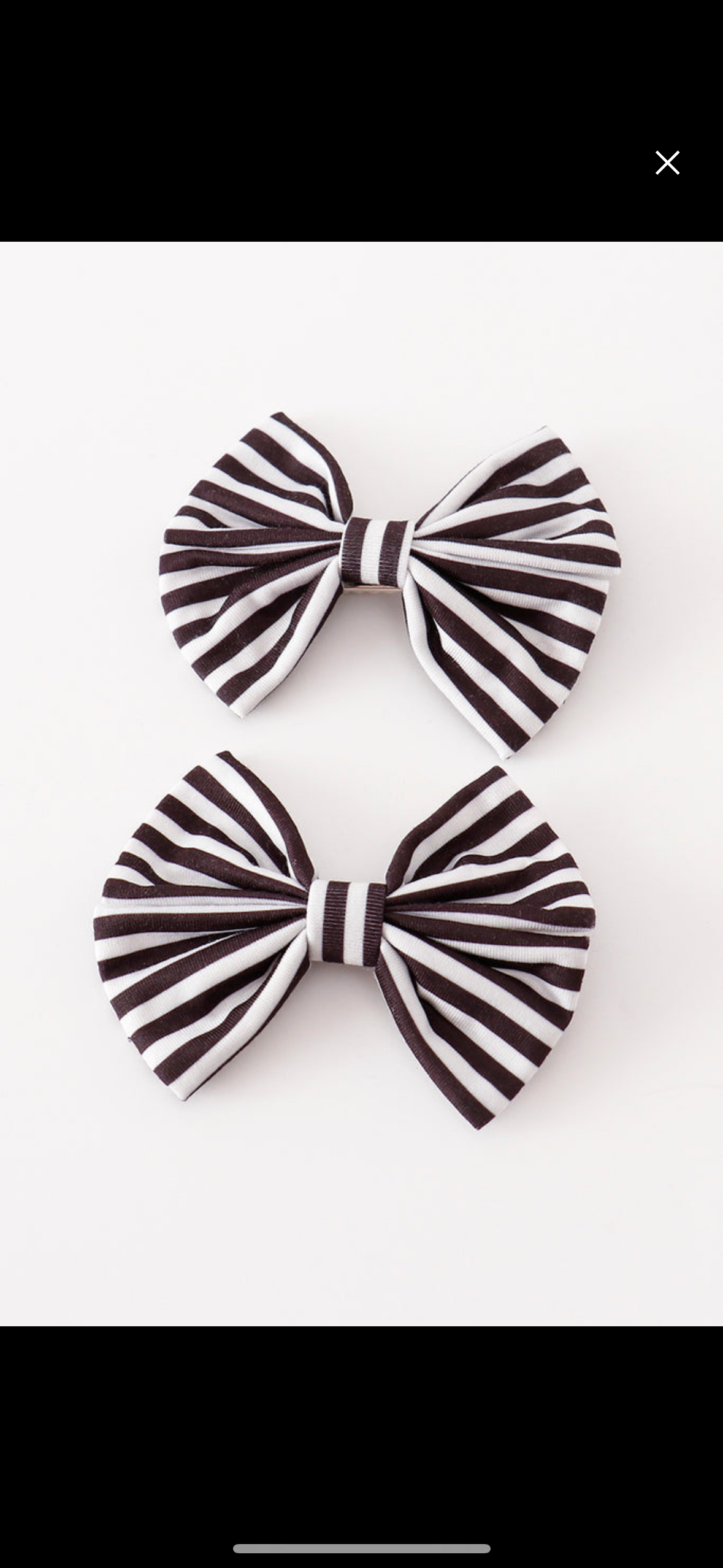 stripe hair bow