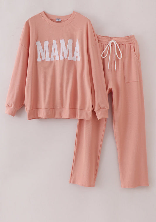 FRENCH KNOT MOM PANTS SET