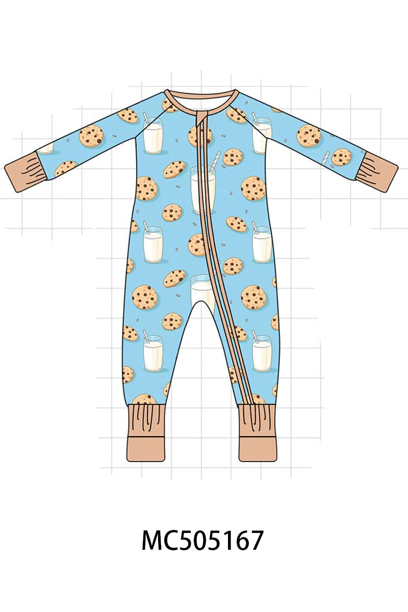 PO57 Blue milk cookie print bamboo collection
