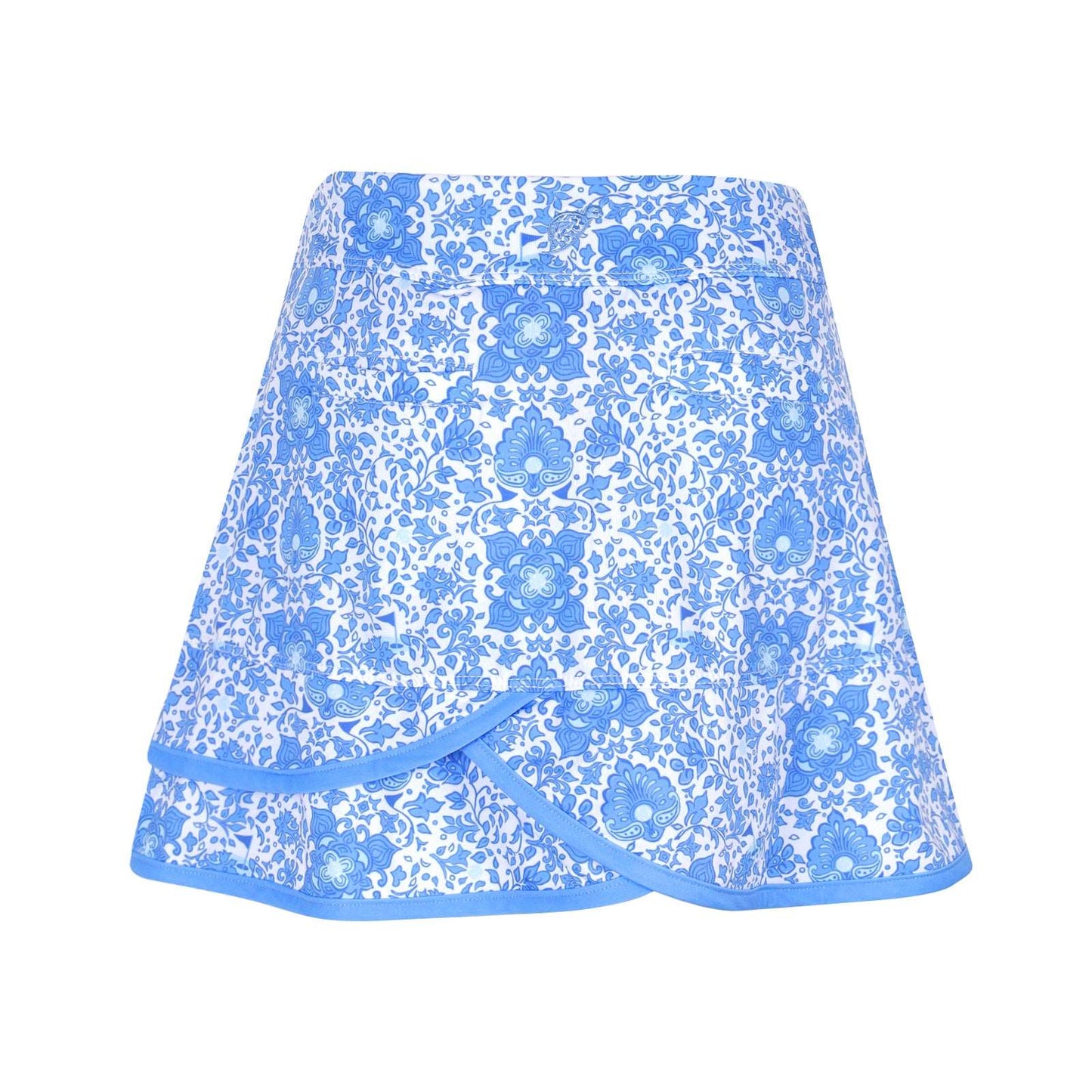 Girls Sadie Scalloped Hem Golf & Tennis Skort  -Riviera White