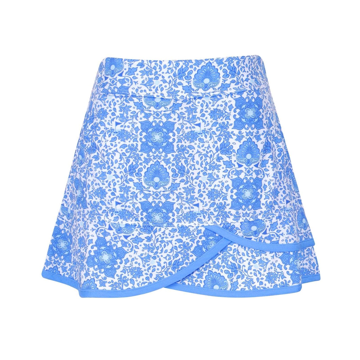 Girls Sadie Scalloped Hem Golf & Tennis Skort  -Riviera White