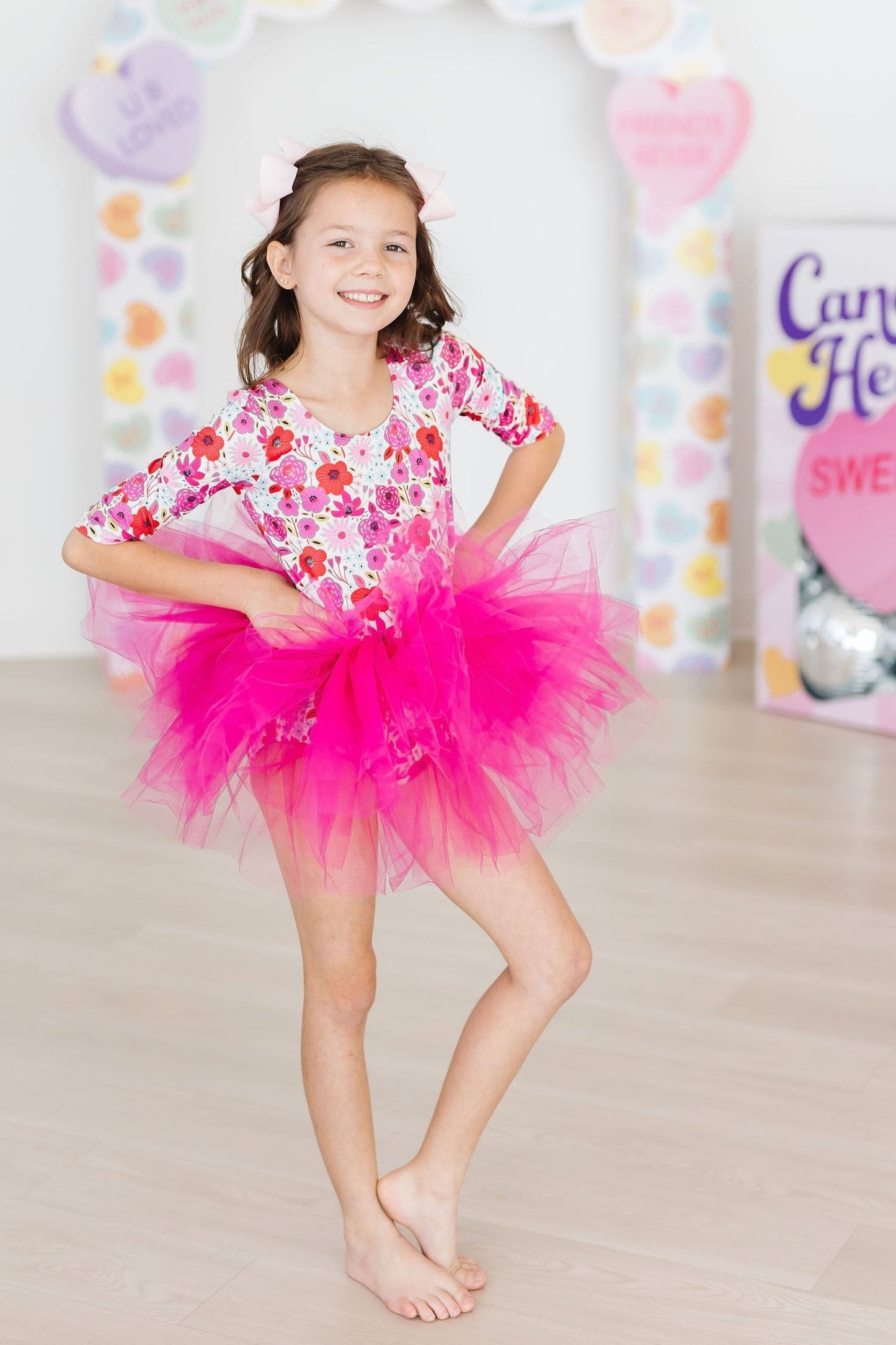 SALE Secret Garden 3/4 Sleeve Tutu Leotard
