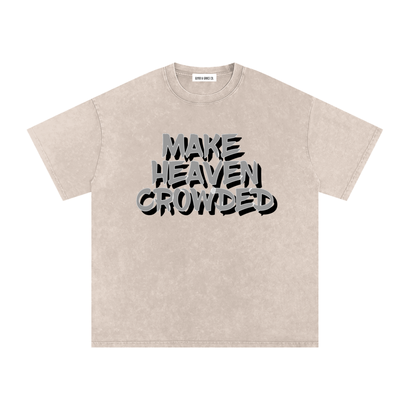 Snow Washed Oversized Cotton T-Shirt
