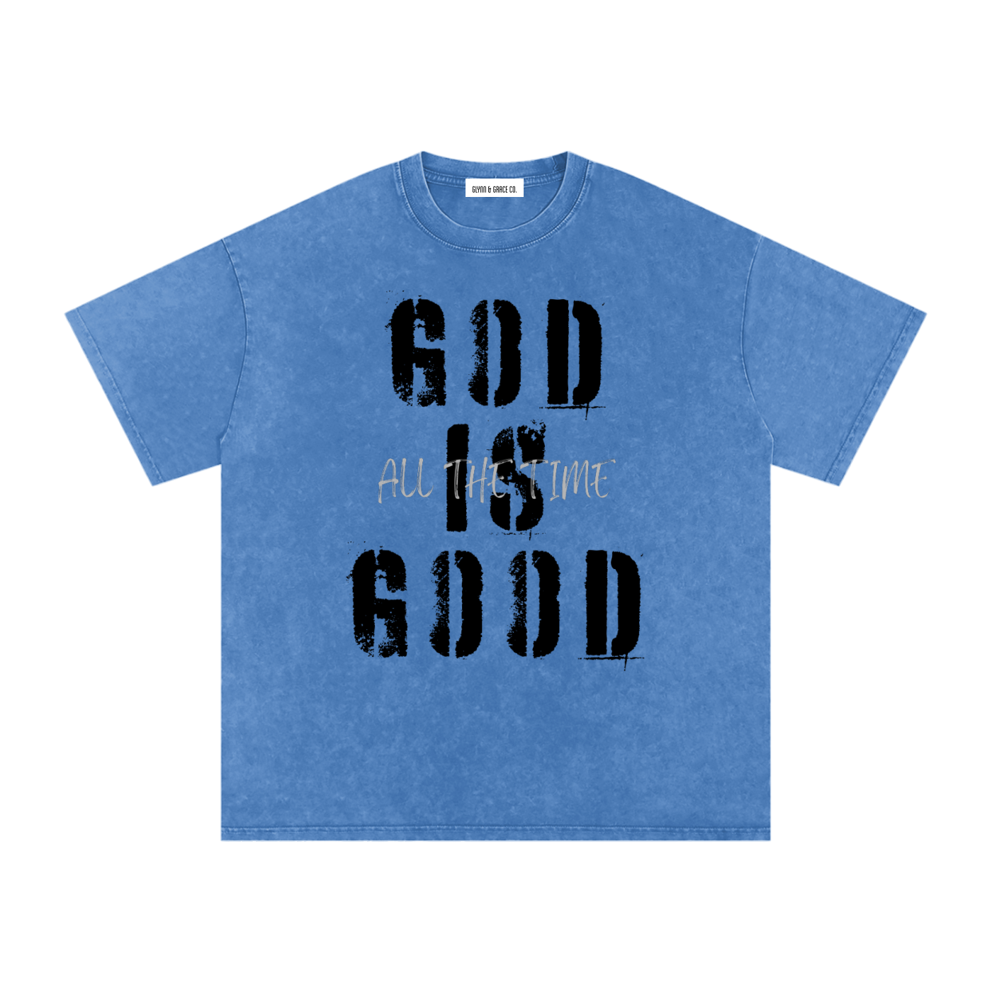 Snow Washed Oversized Cotton T-Shirt