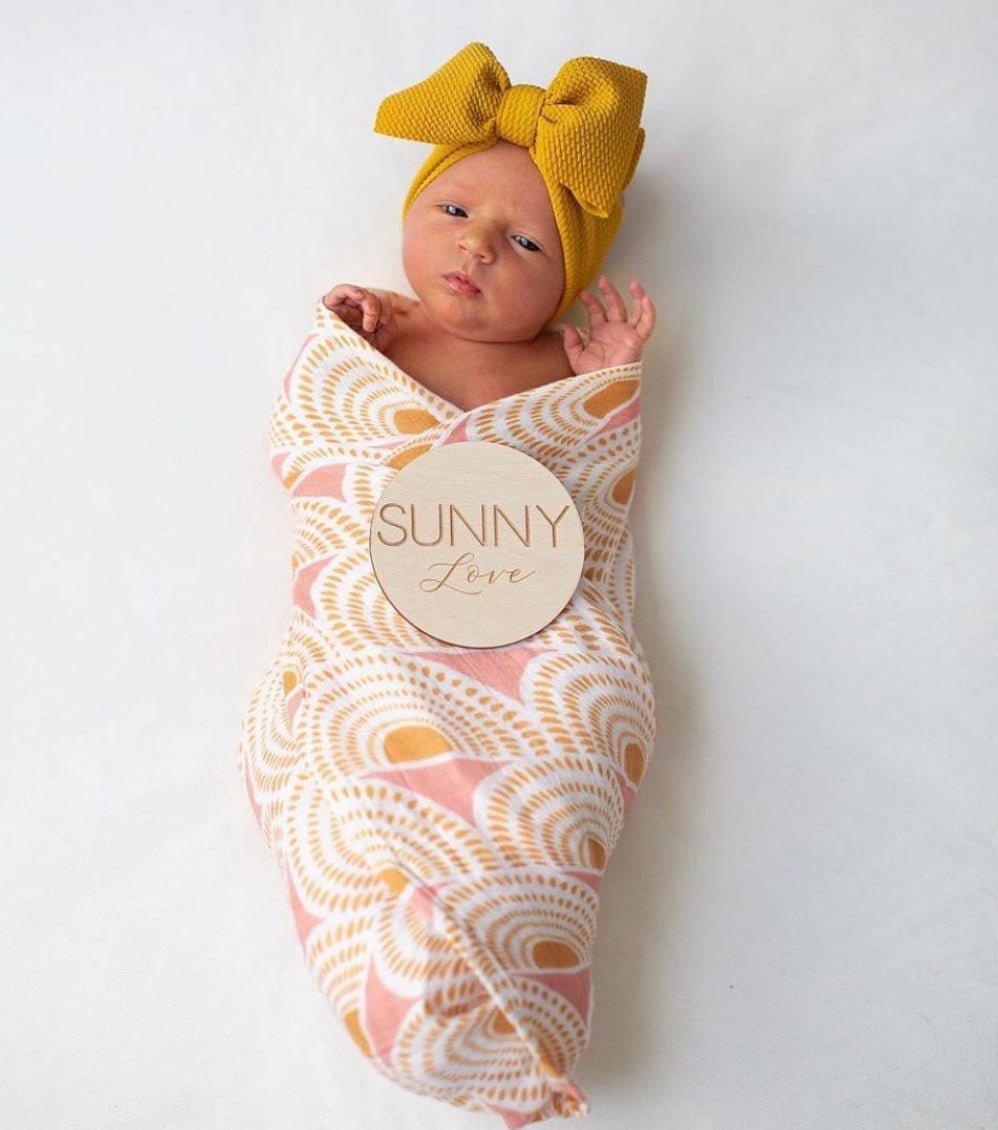 Bamboo Stretch Swaddle - Vintage Sunshine