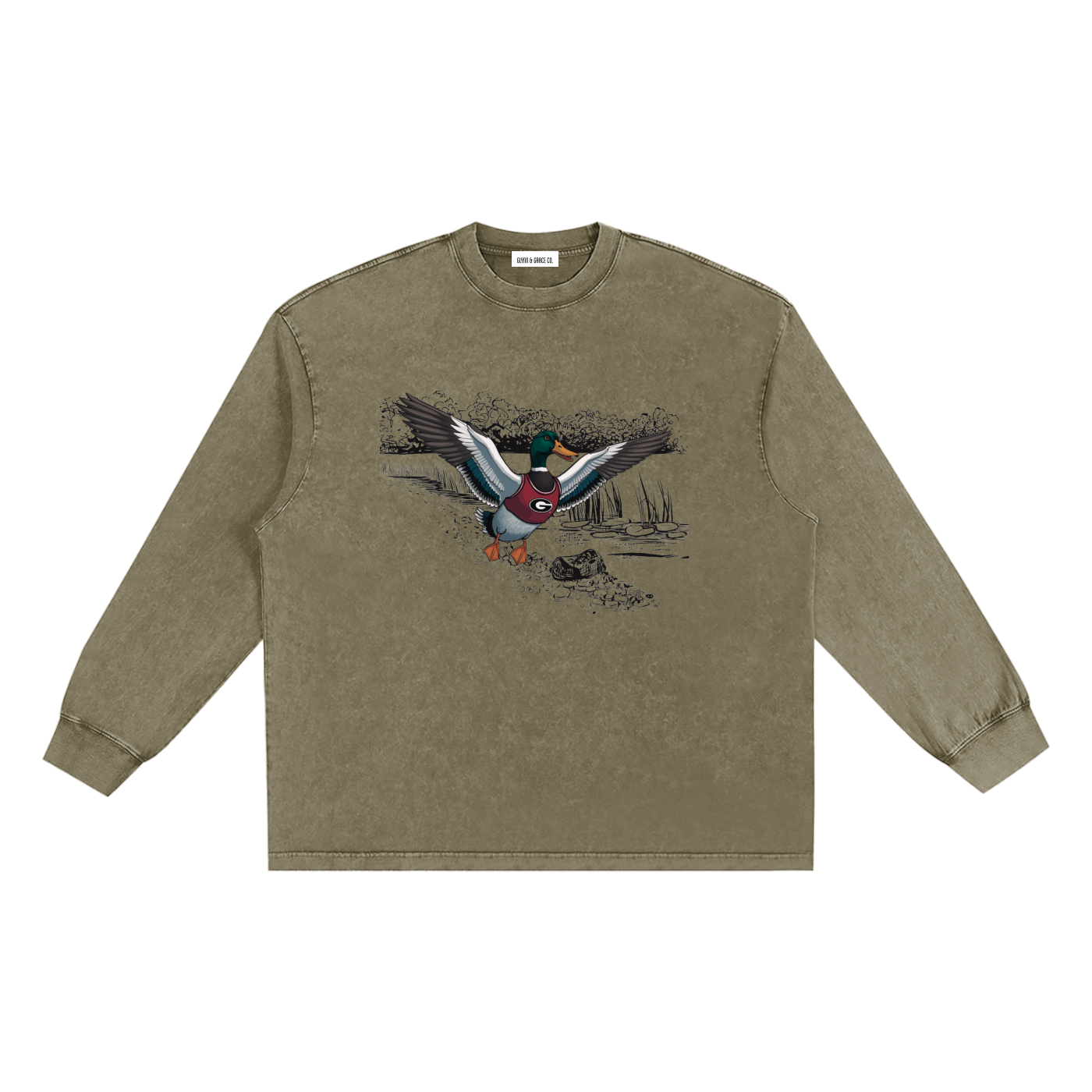 Snow Washed Frayed Edge T-Shirt