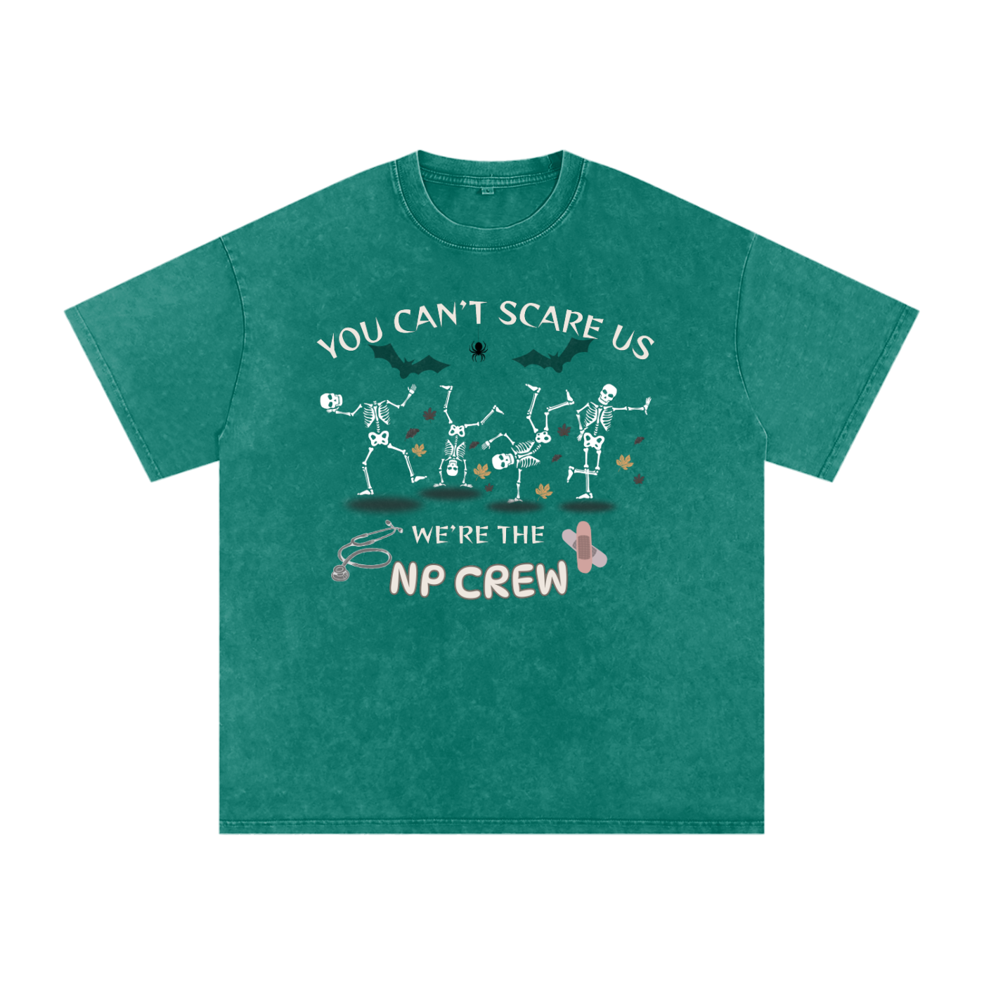 No crew Snow Washed Oversized Cotton T-Shirt