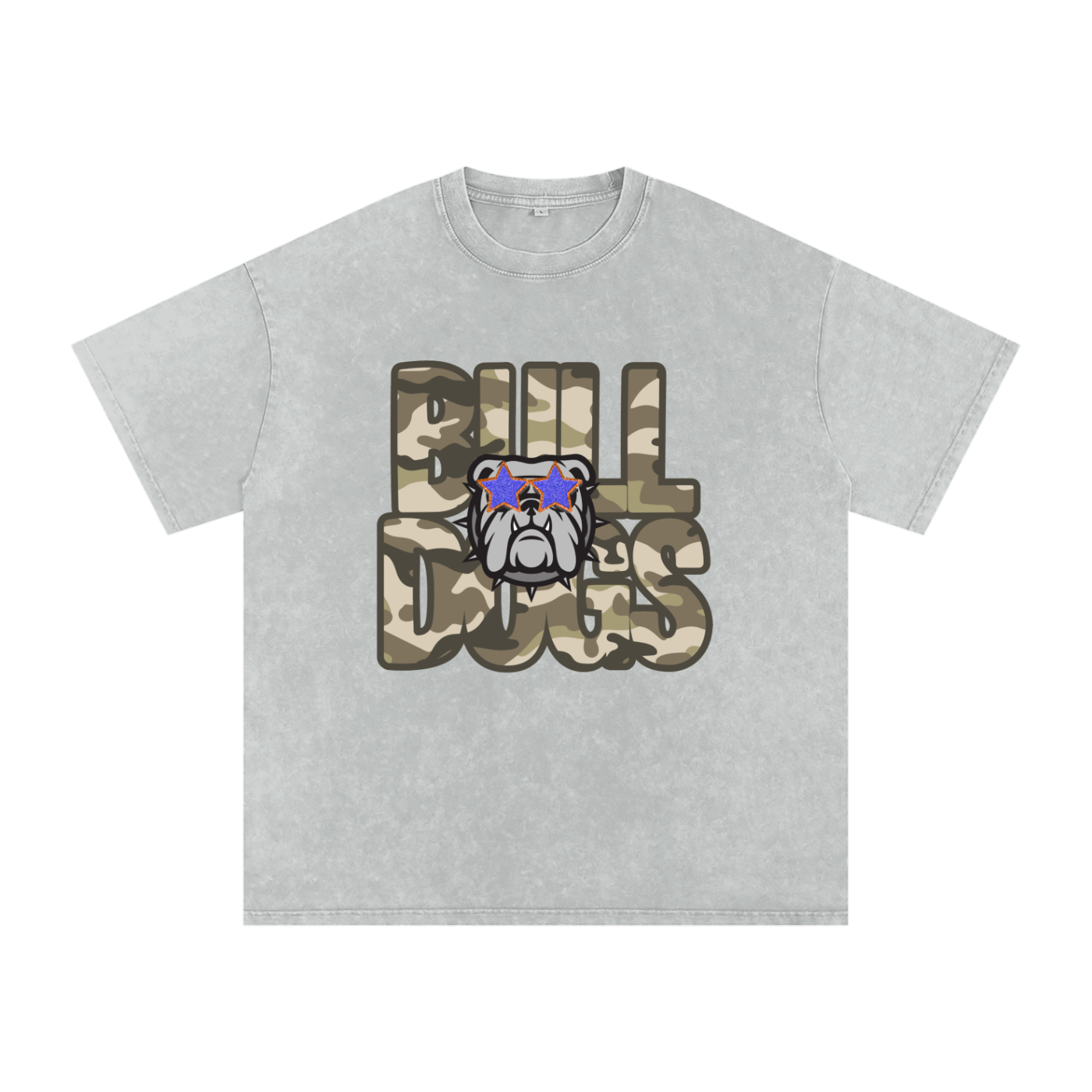 Bulldogs star Snow Washed Oversized Cotton T-Shirt