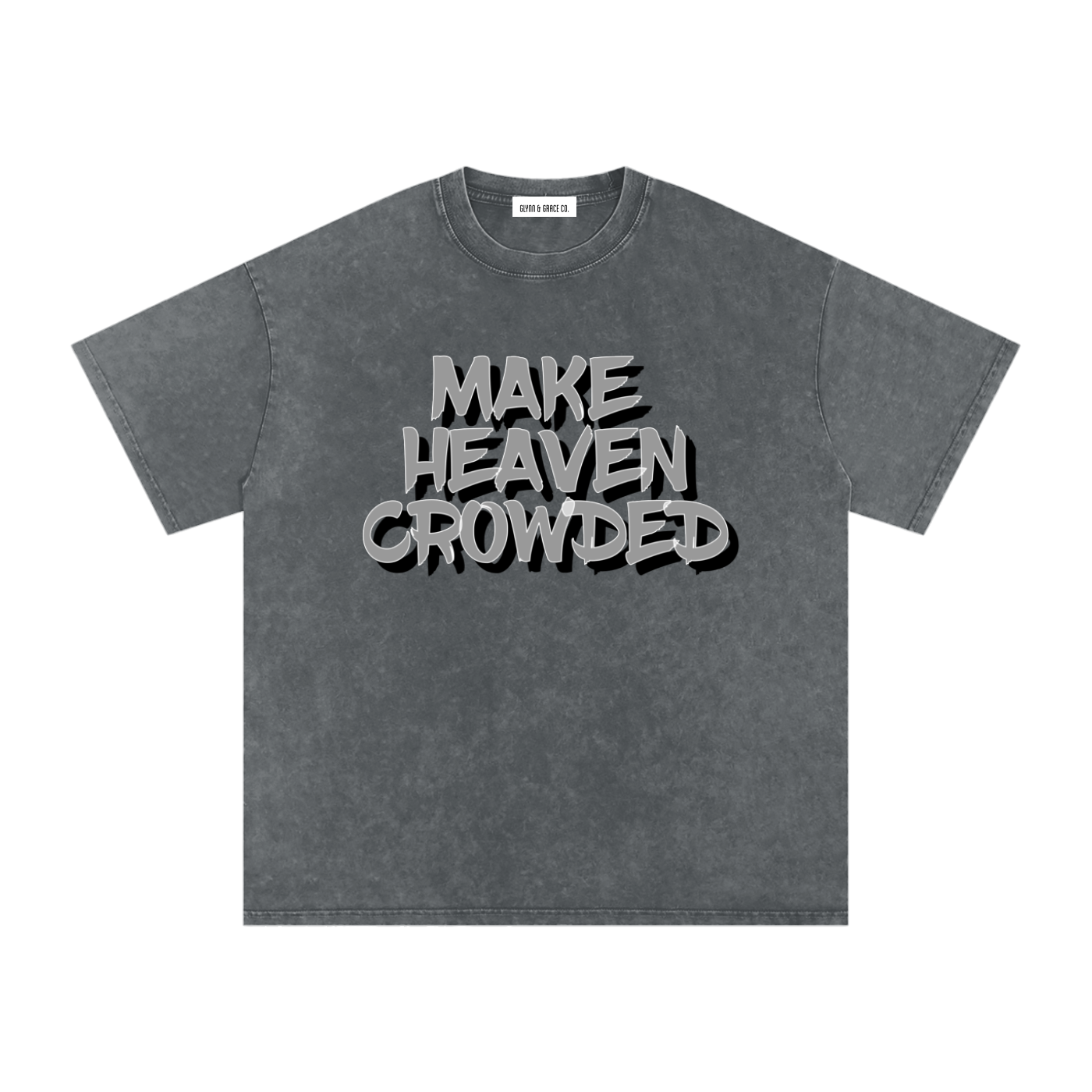 Snow Washed Oversized Cotton T-Shirt