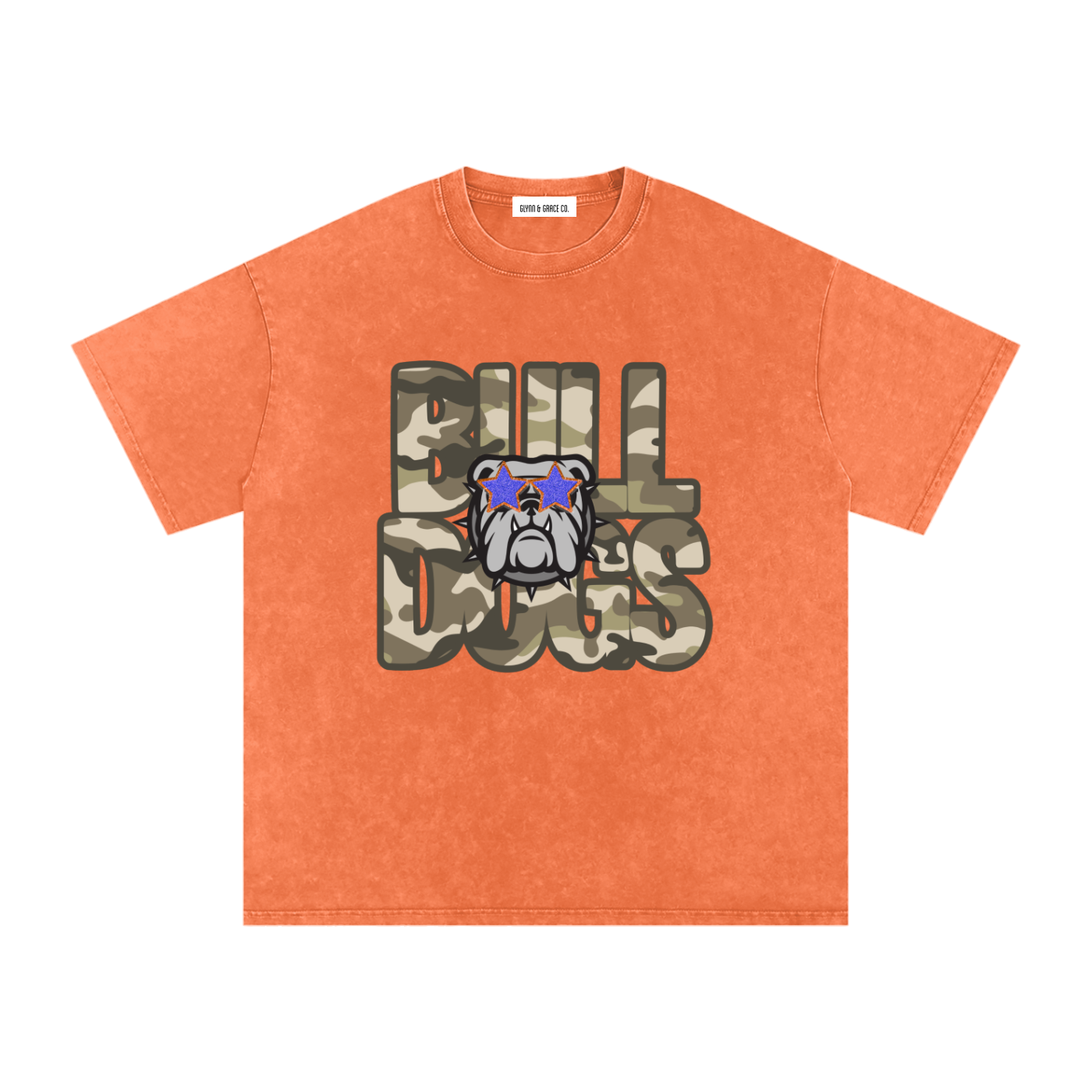 Bulldogs star Snow Washed Oversized Cotton T-Shirt