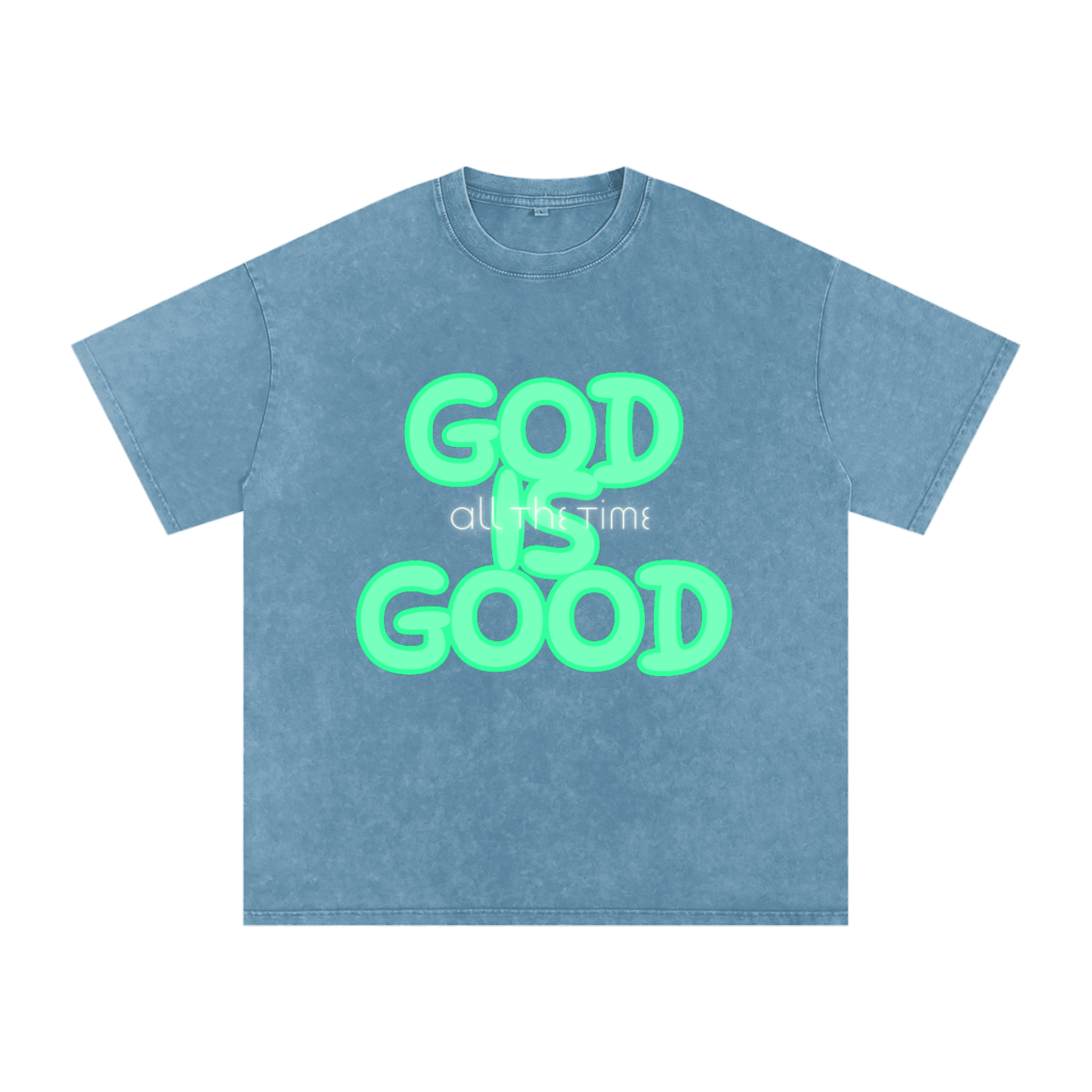 Snow Washed Oversized Cotton T-Shirt