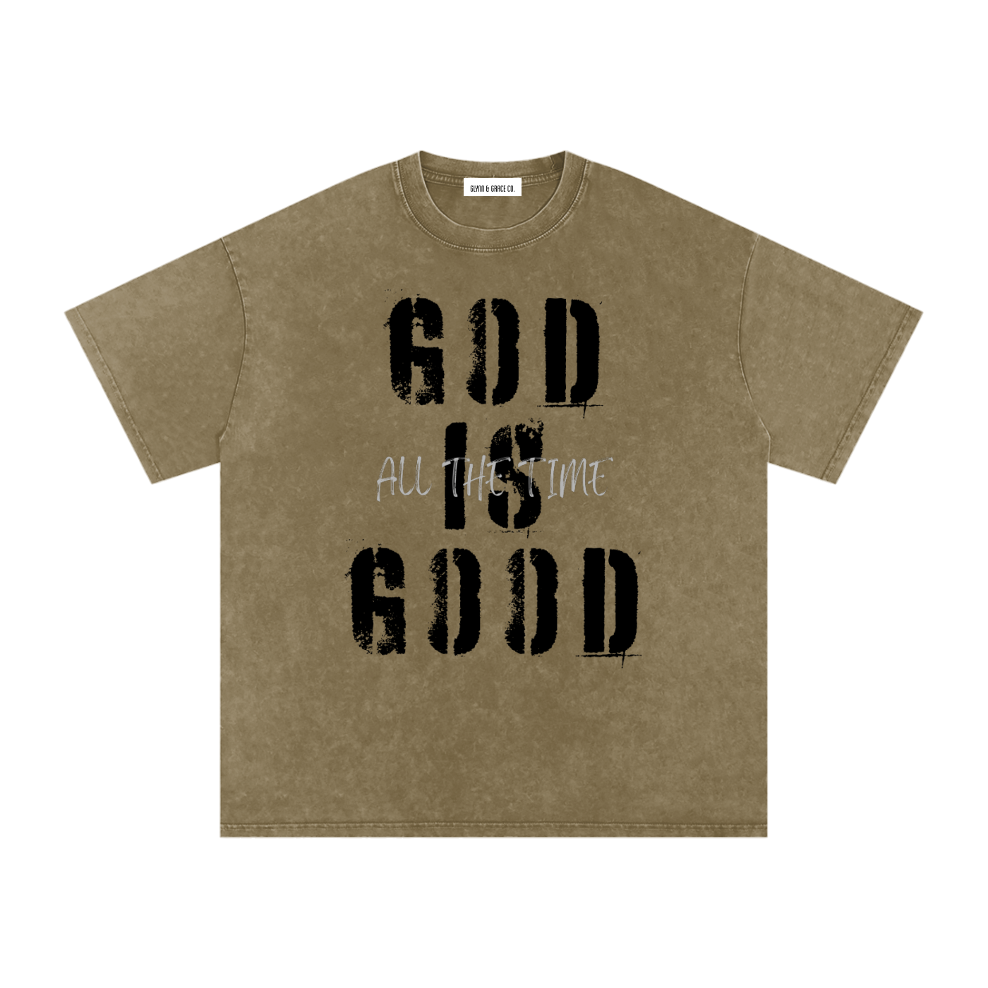 Snow Washed Oversized Cotton T-Shirt