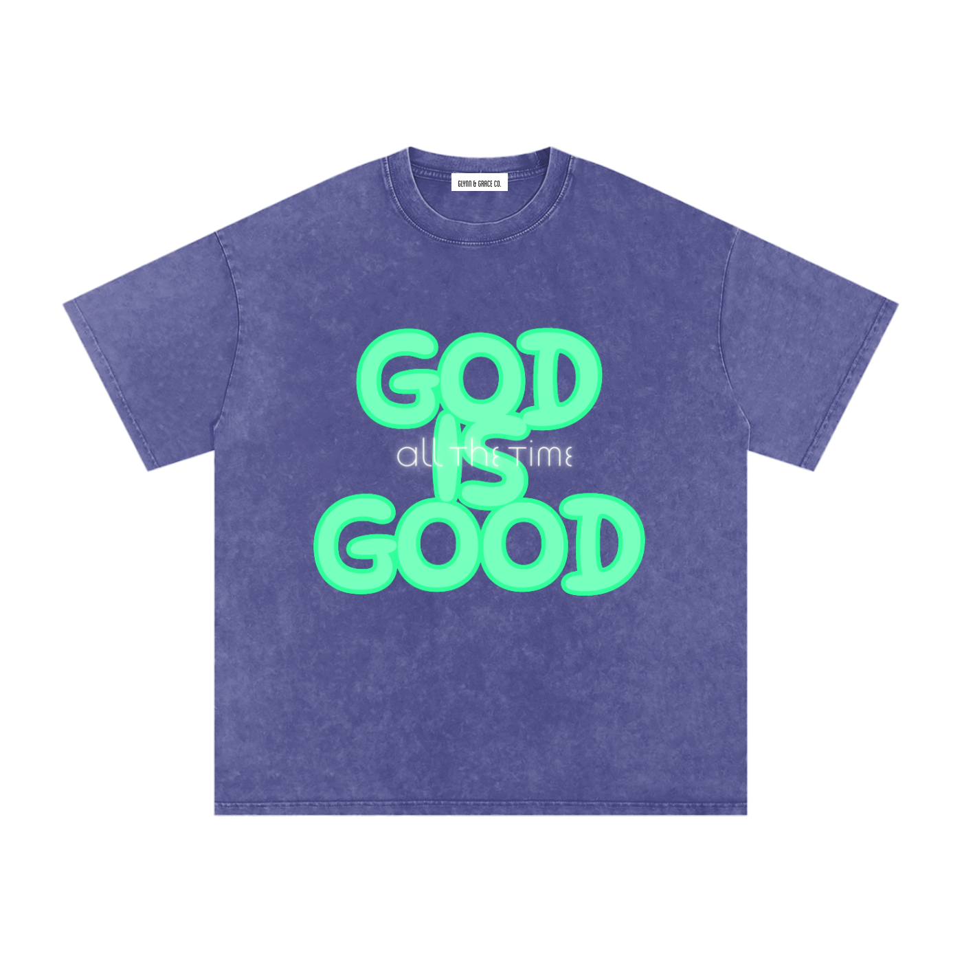 Snow Washed Oversized Cotton T-Shirt