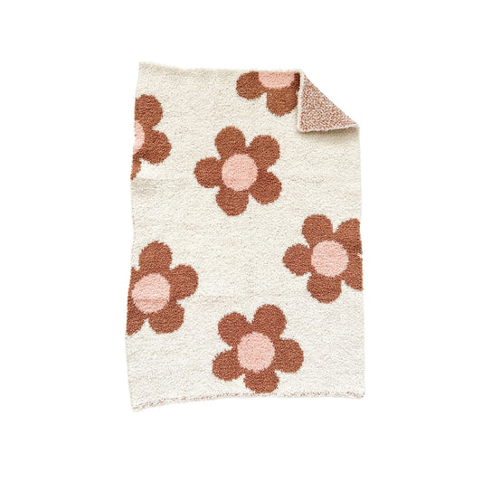 Plush Mini Blanket - Caramel Daisy