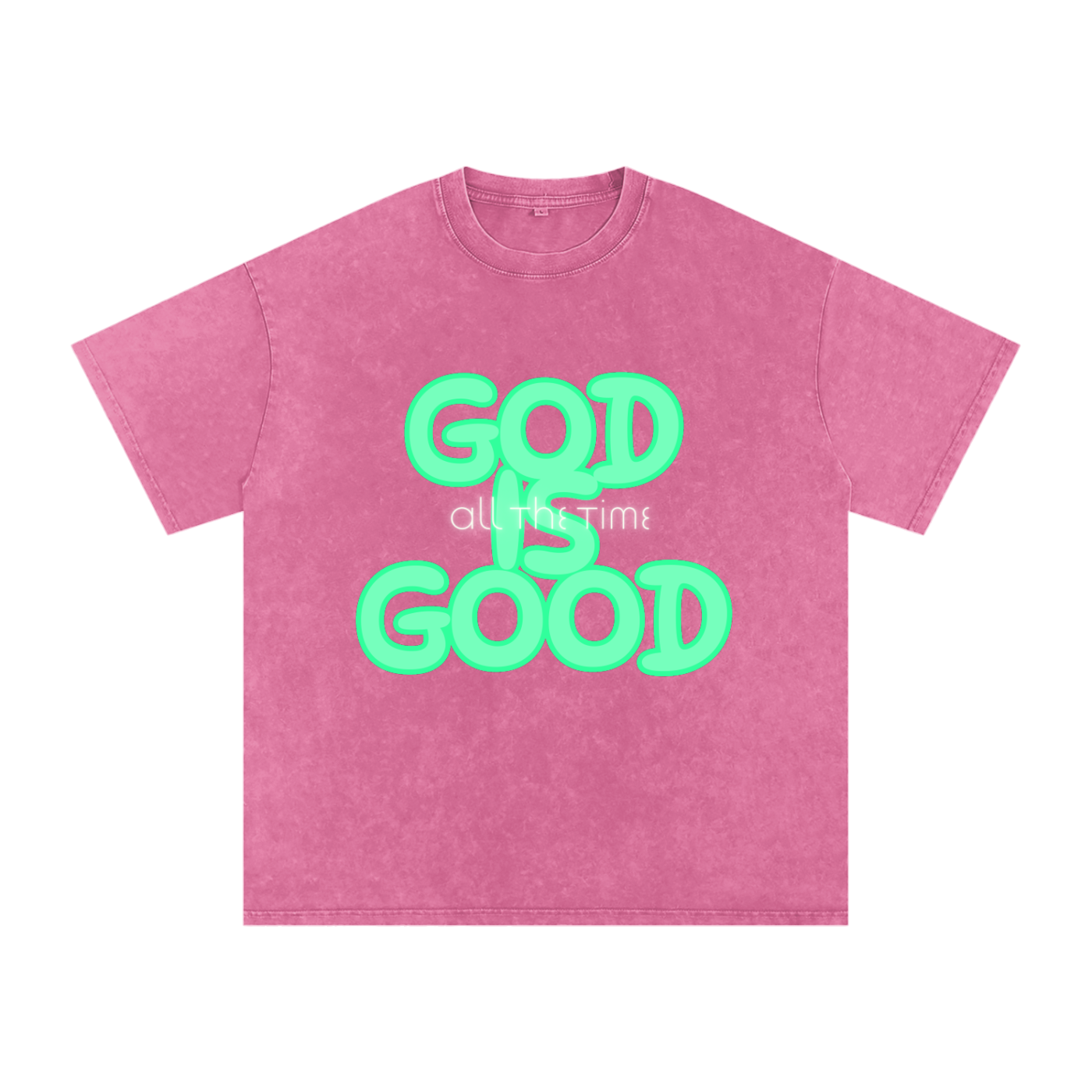 Snow Washed Oversized Cotton T-Shirt