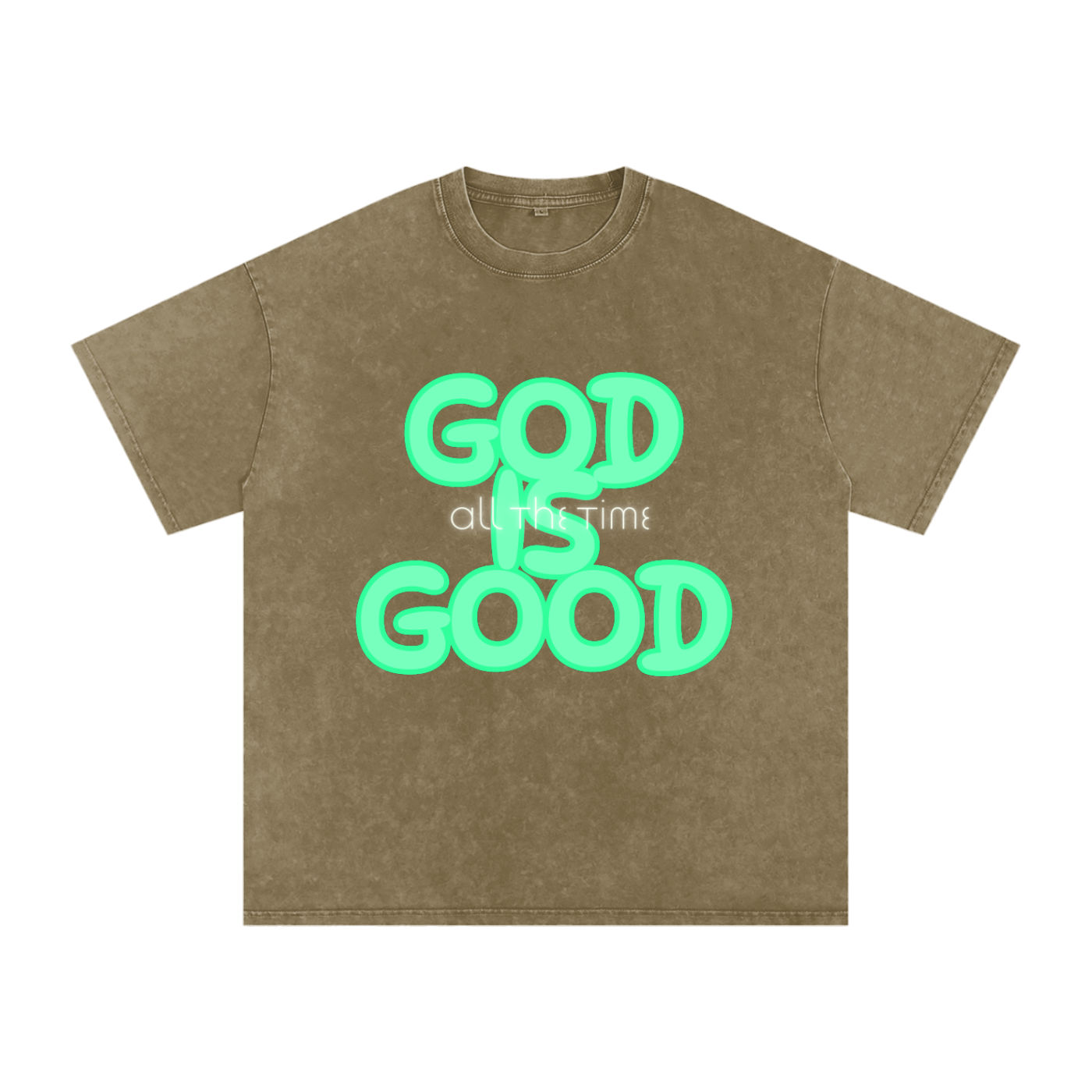 Snow Washed Oversized Cotton T-Shirt
