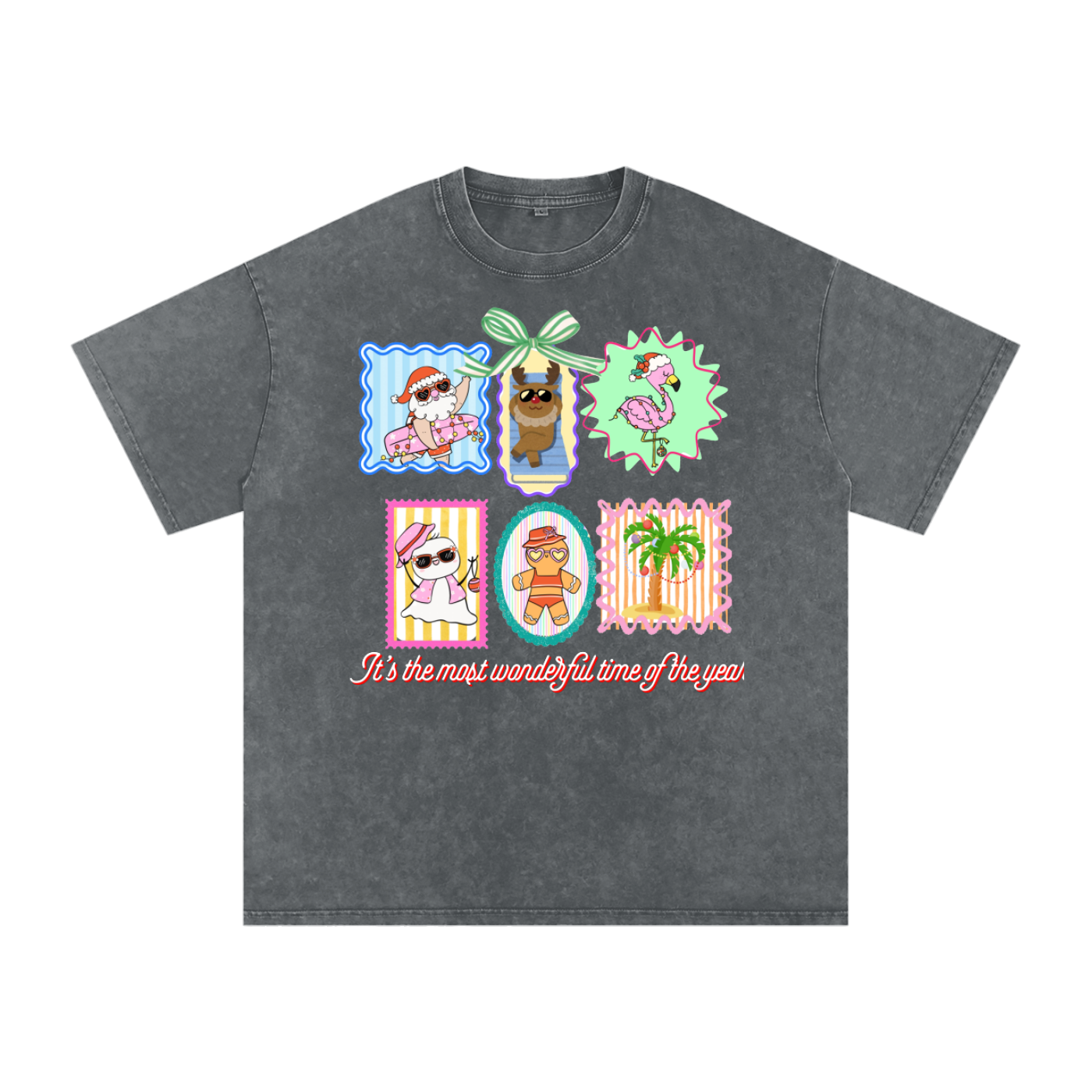 Snow Washed Oversized Cotton T-Shirt