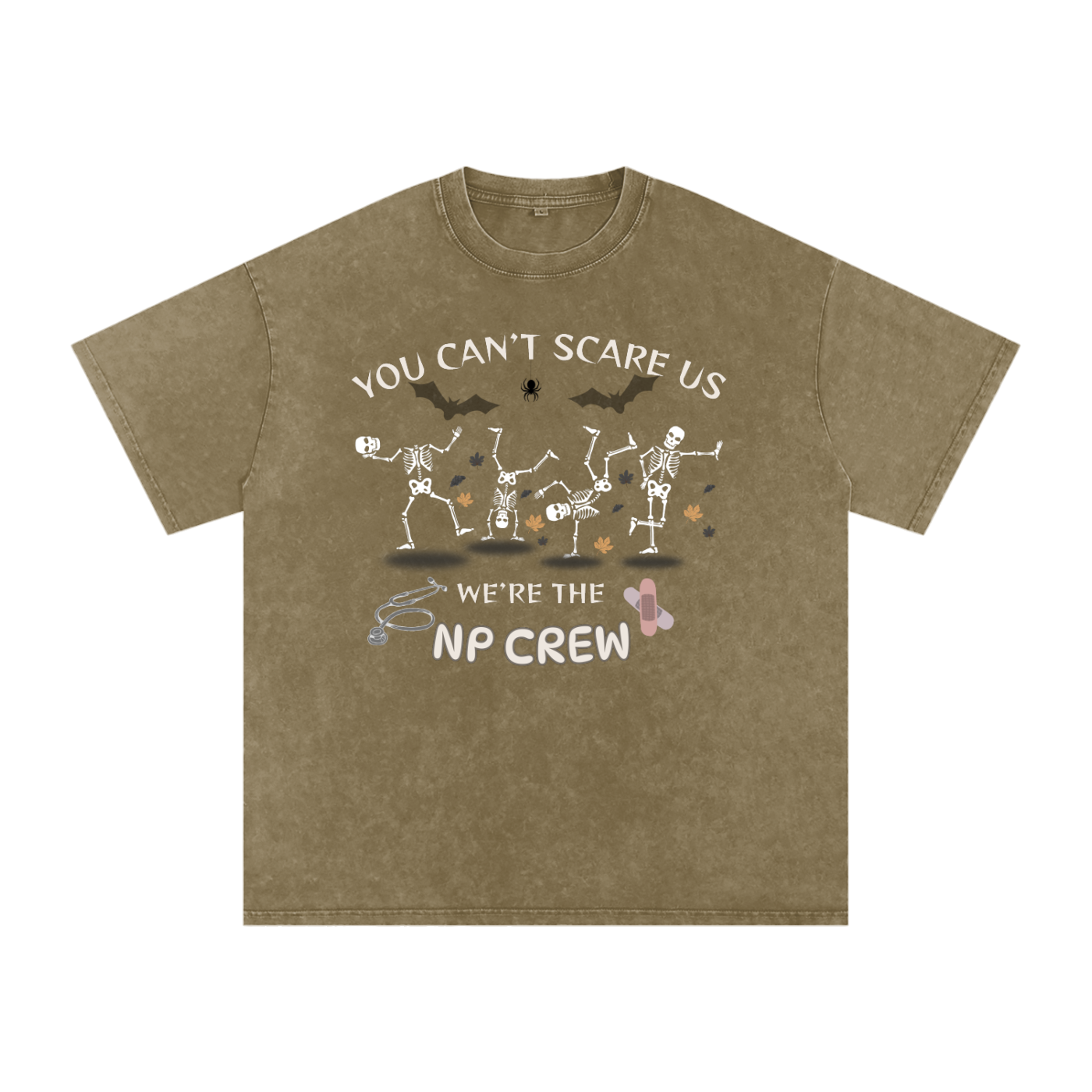 No crew Snow Washed Oversized Cotton T-Shirt