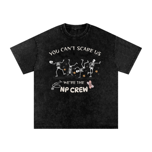 No crew Snow Washed Oversized Cotton T-Shirt