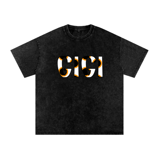 Snow Washed Oversized Cotton T-Shirt