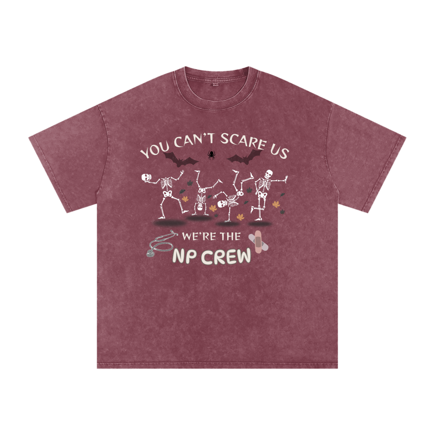No crew Snow Washed Oversized Cotton T-Shirt