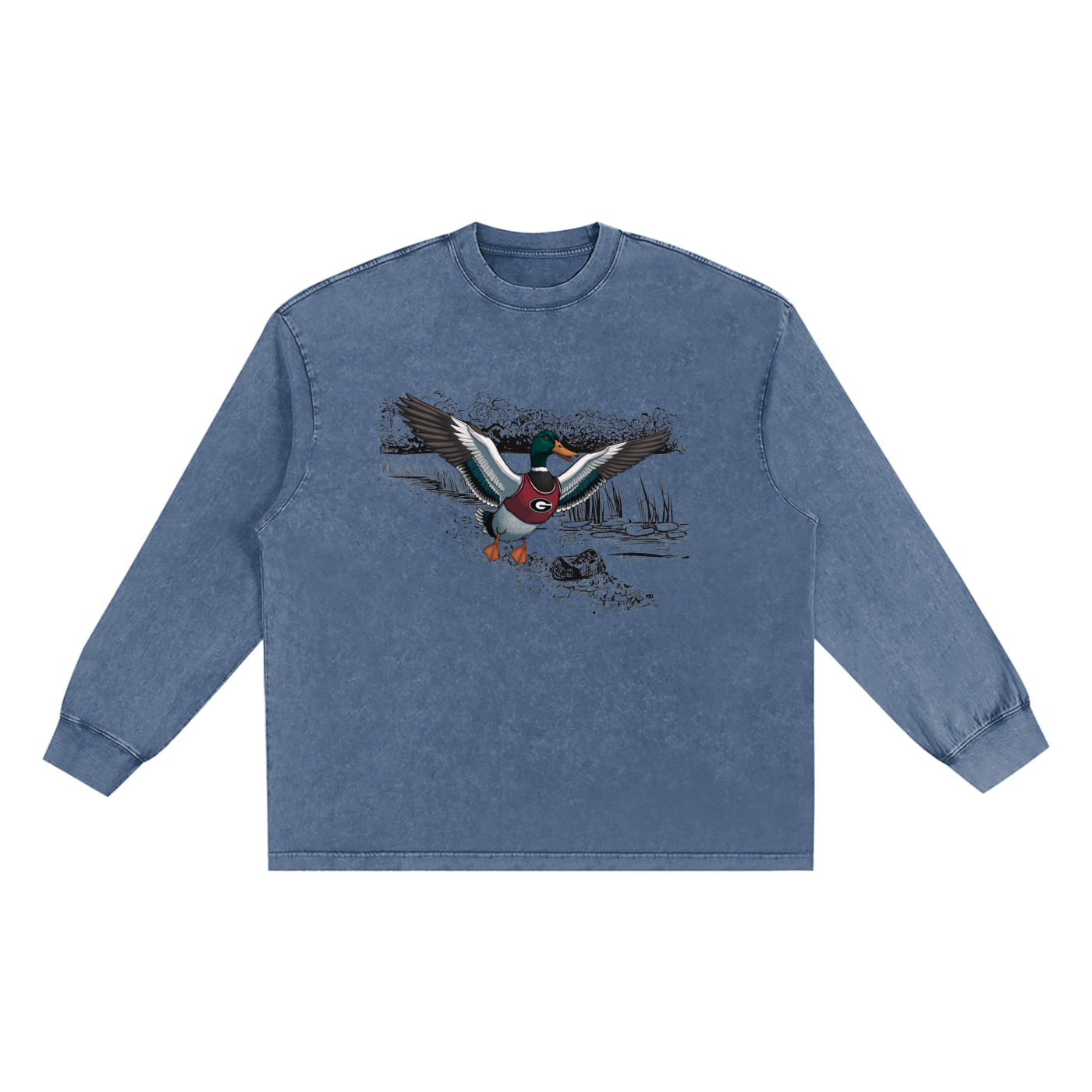 Snow Washed Frayed Edge T-Shirt