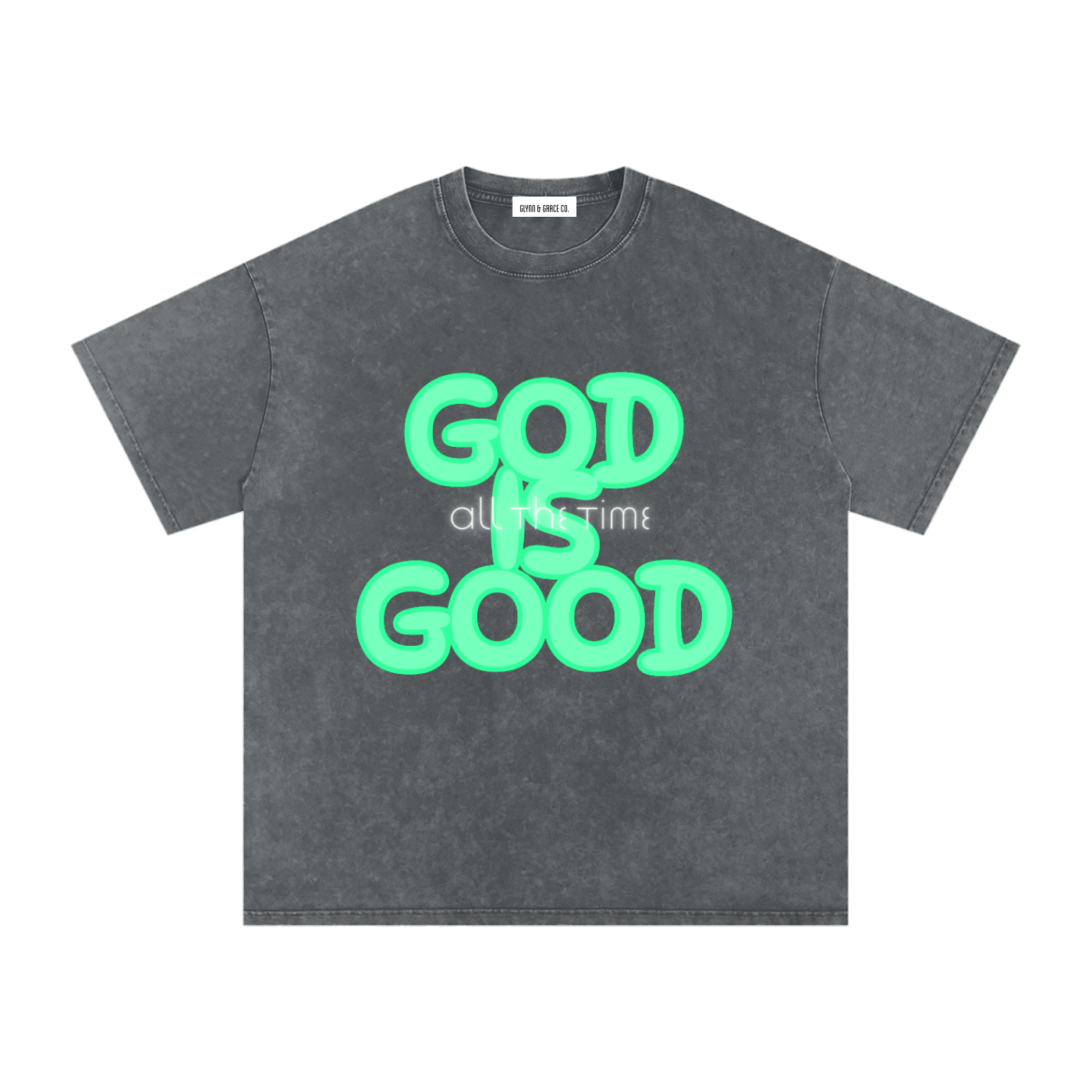 Snow Washed Oversized Cotton T-Shirt