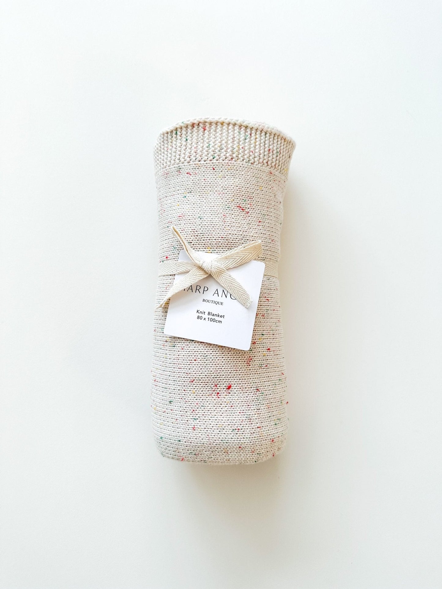 Knitted Baby Blanket - Rainbow Sprinkle