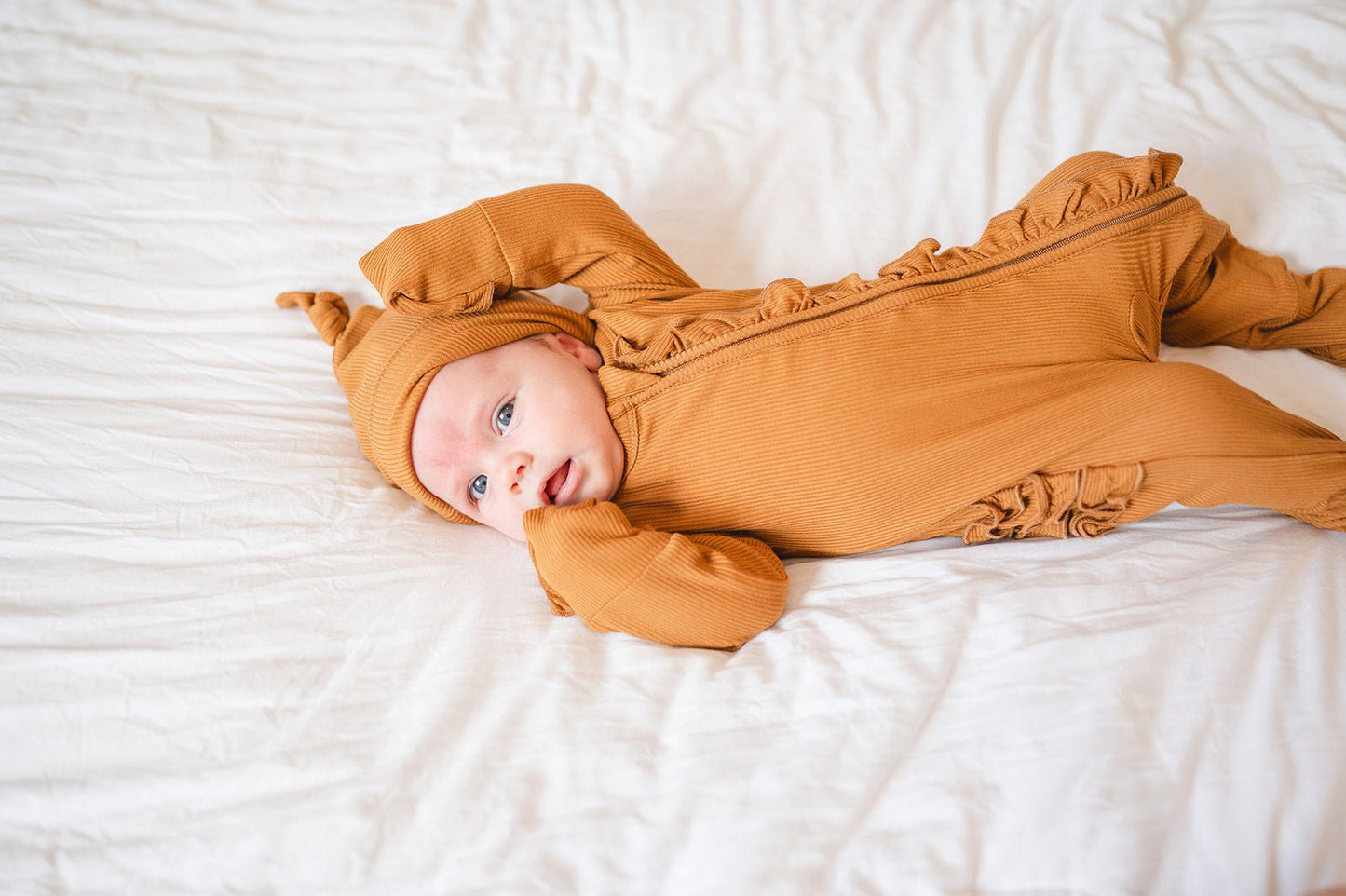 Knot Hat - Caramel Ribbed