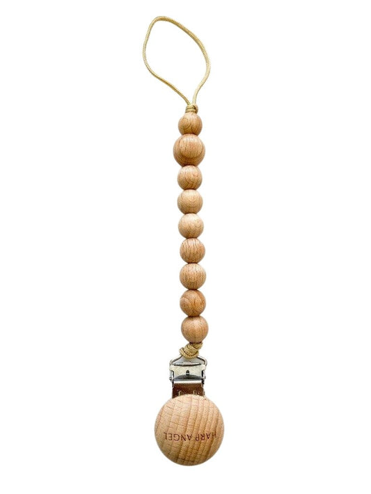 Pacifier Clip Harper (Wood) – 2-in-1 Silicone & Wood Teether