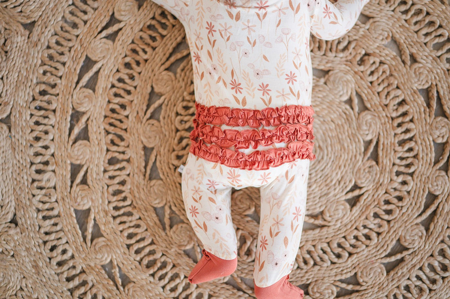 Ruffle Zipper One Piece - Wildflower