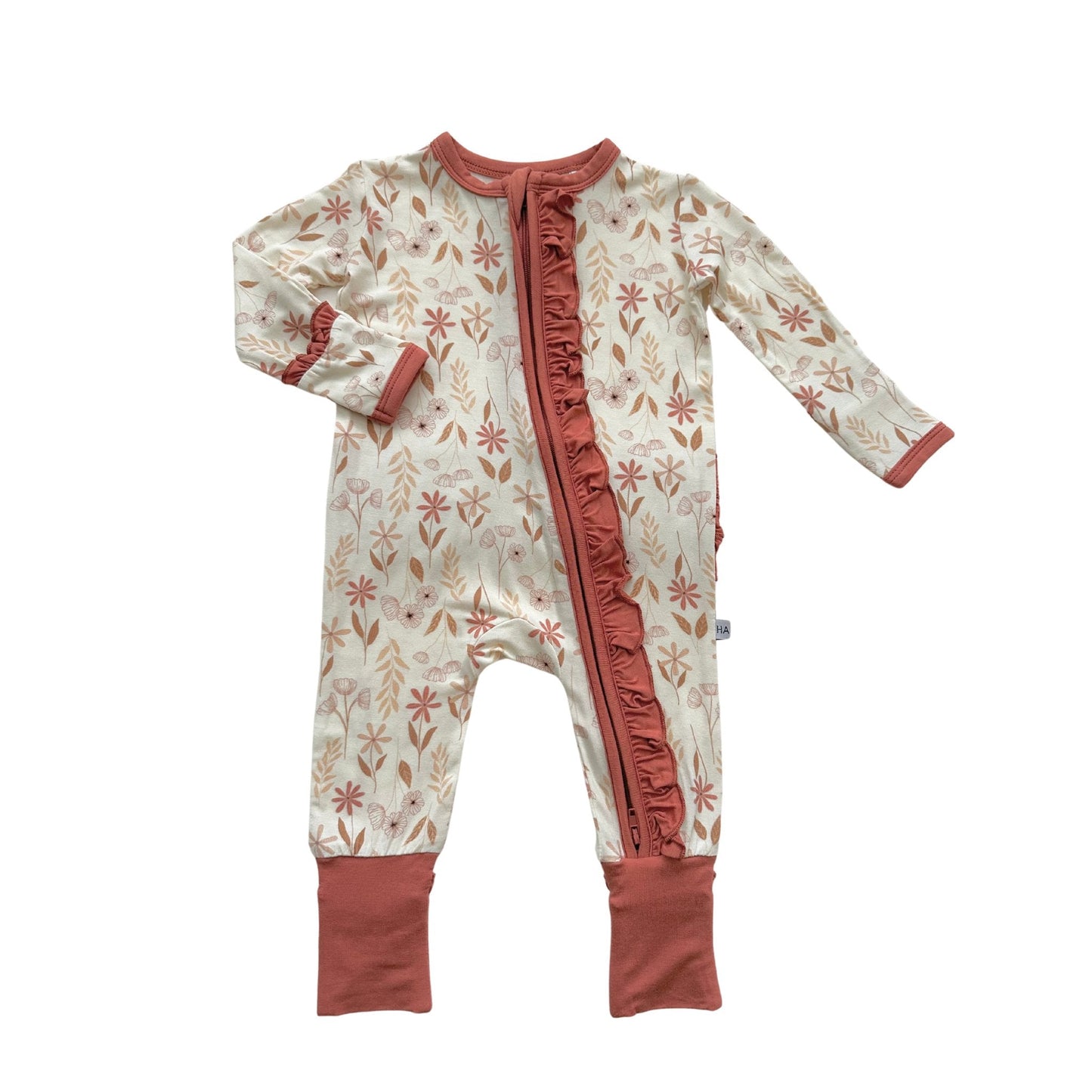 Ruffle Zipper One Piece - Wildflower