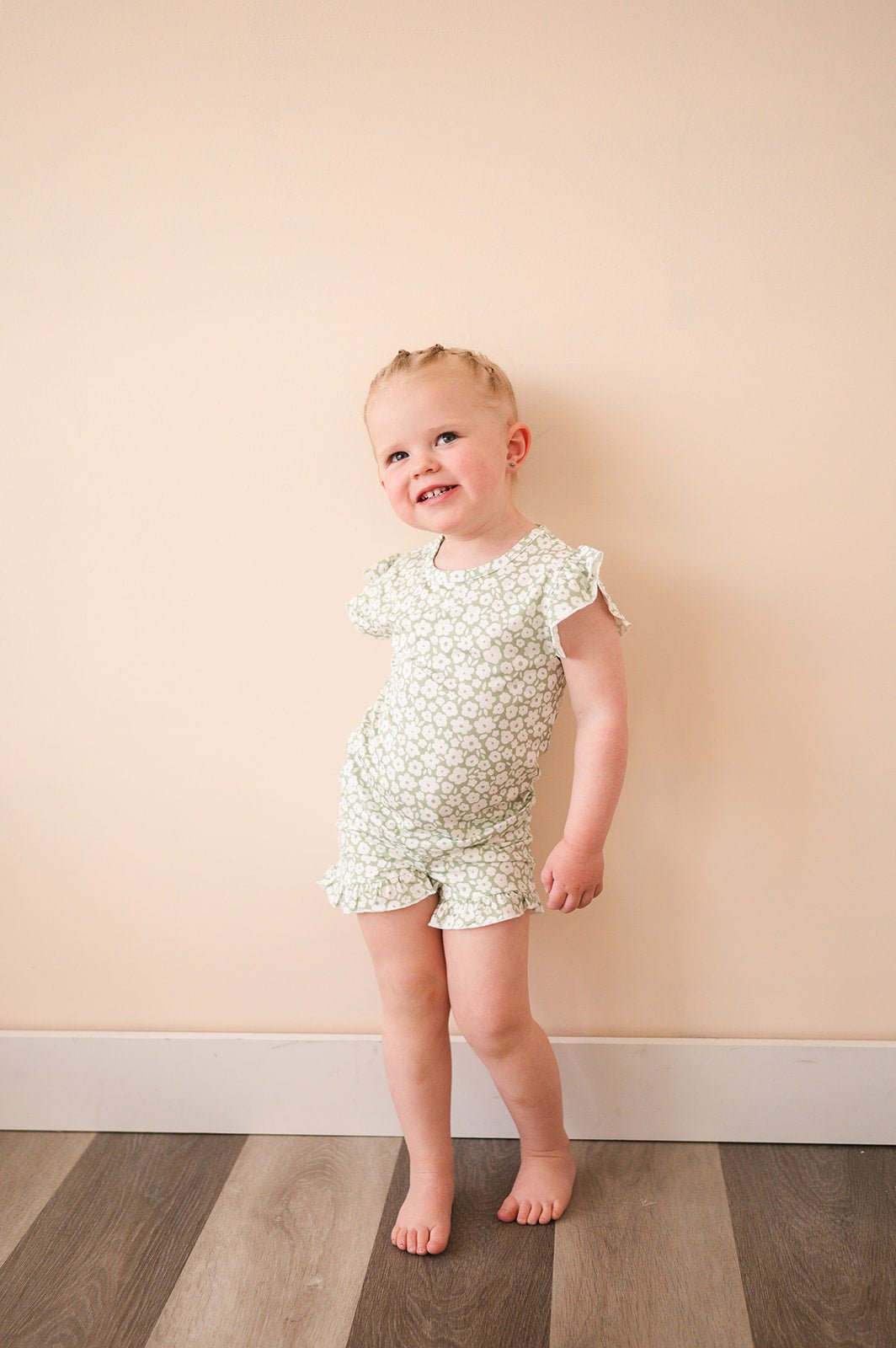 Two-Piece Short Set - Sage Ditsy Floral