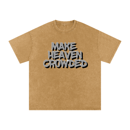 Snow Washed Oversized Cotton T-Shirt