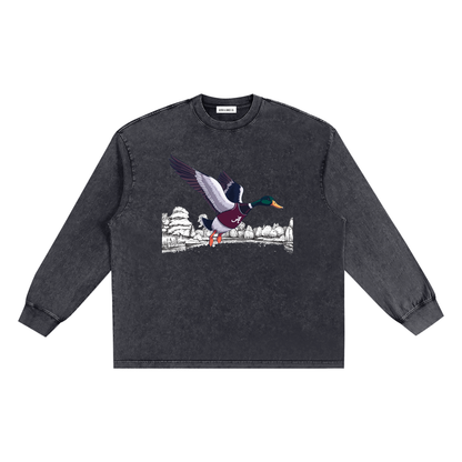Snow Washed Frayed Edge T-Shirt