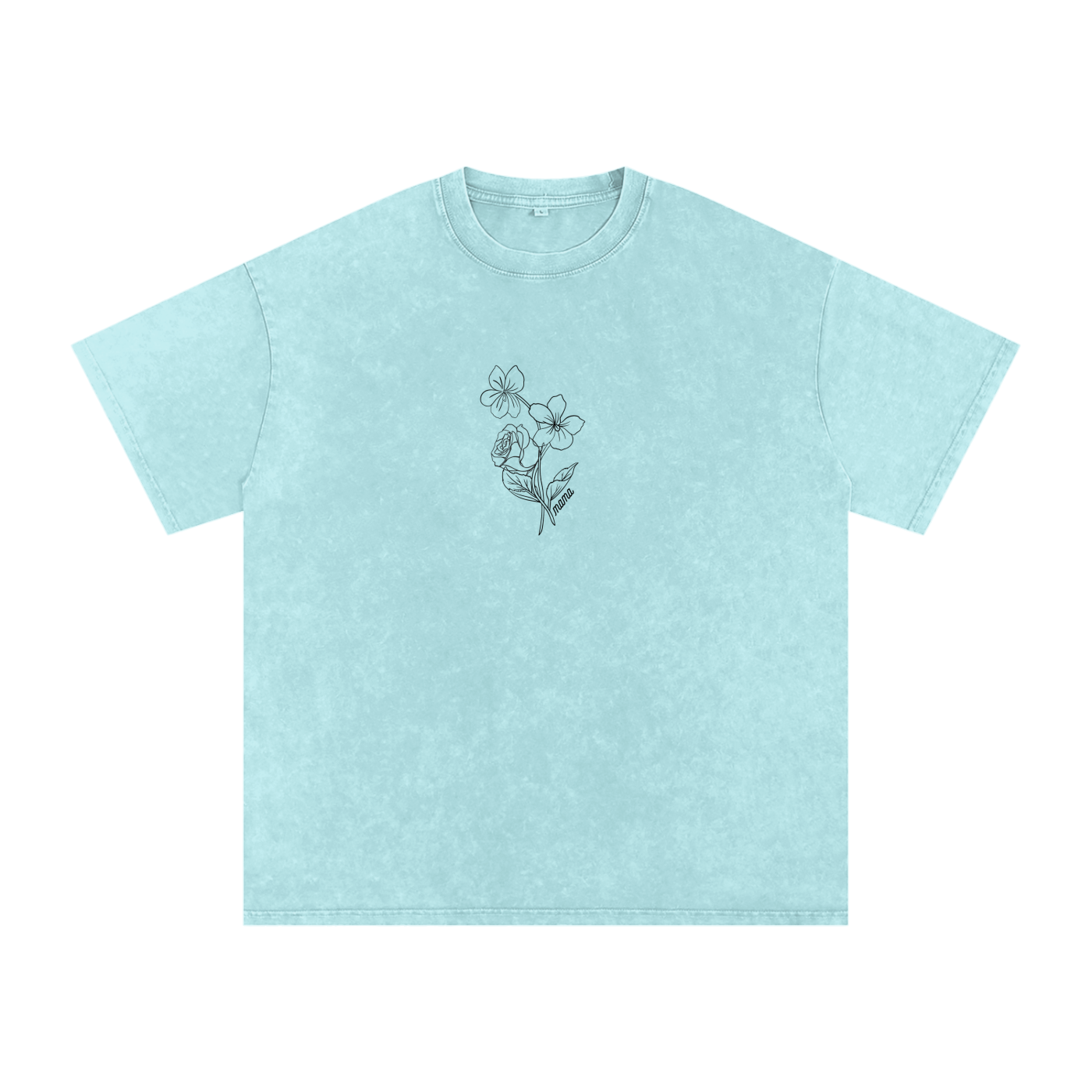 Snow Washed Oversized Cotton T-Shirt