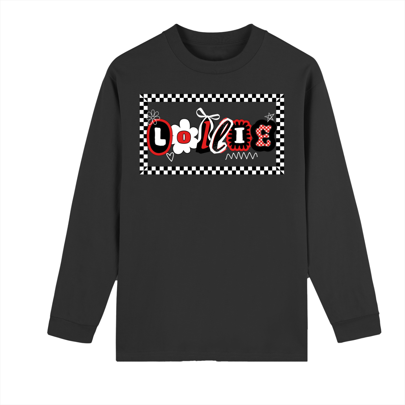 LOLLIE Crew Neck Drop Shoulder Long Sleeve Shirt