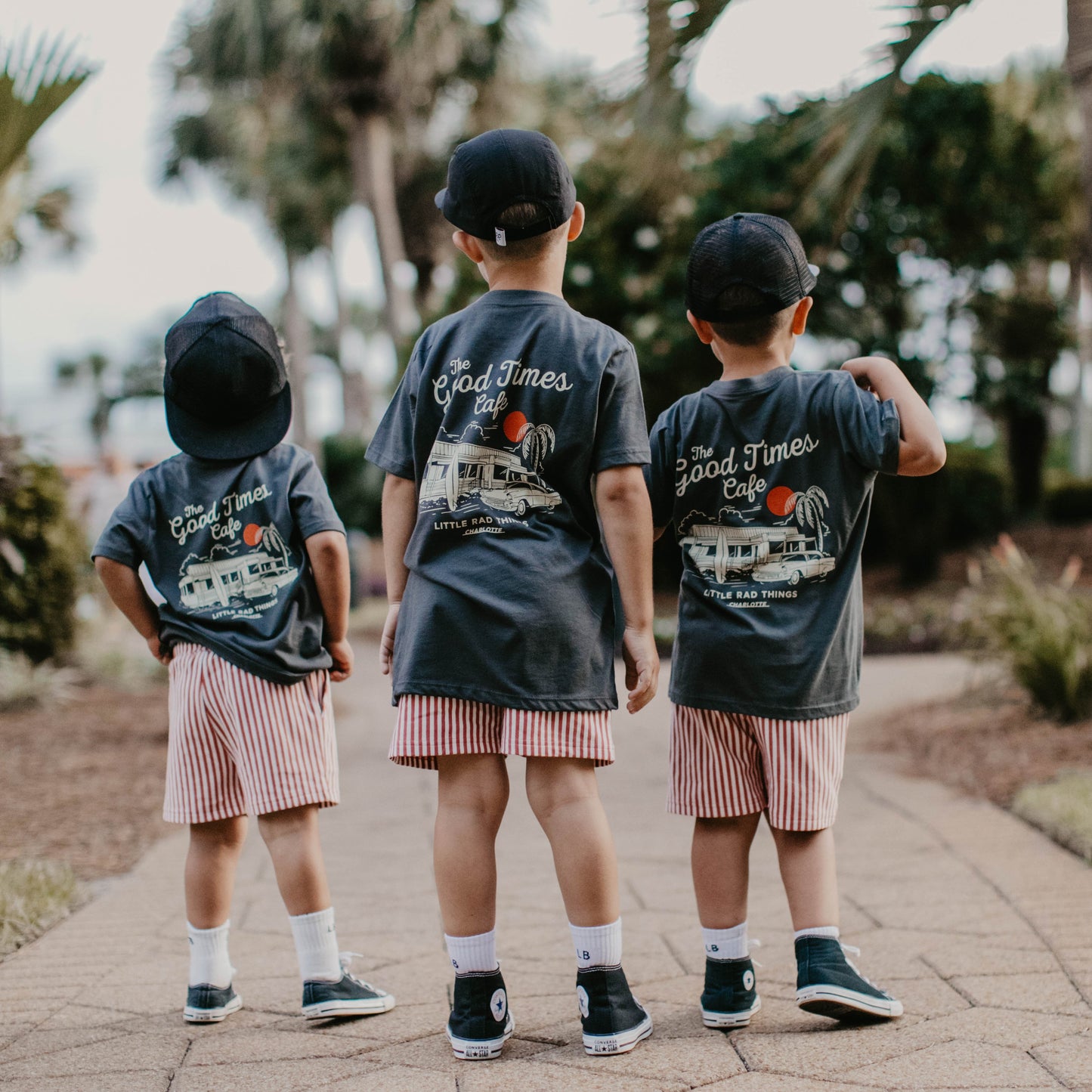 THE GOOD TIMES CAFE TEE - COAL