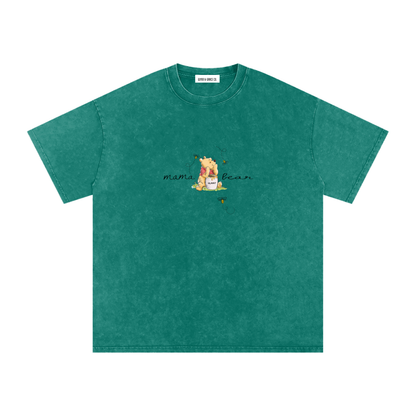 Mama bear Snow Washed Oversized Cotton T-Shirt