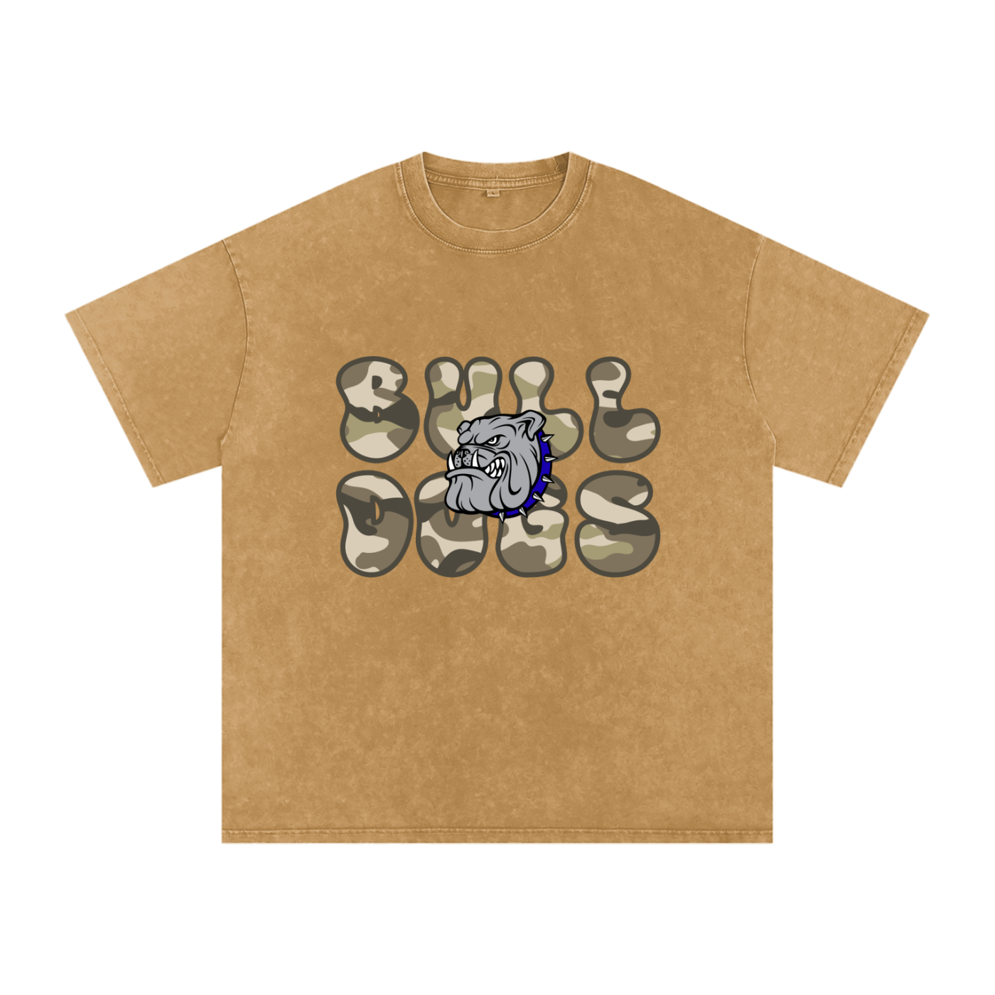 Bulldogs team Snow Washed Oversized Cotton T-Shirt