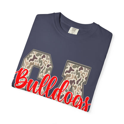 Leopard Print Bulldogs Unisex T-Shirt | Casual Wear, School Spirit, Gift Idea, Team Apparel, Everyday Comfort