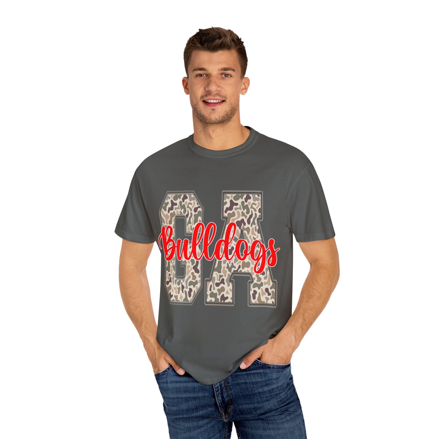Leopard Print Bulldogs Unisex T-Shirt | Casual Wear, School Spirit, Gift Idea, Team Apparel, Everyday Comfort