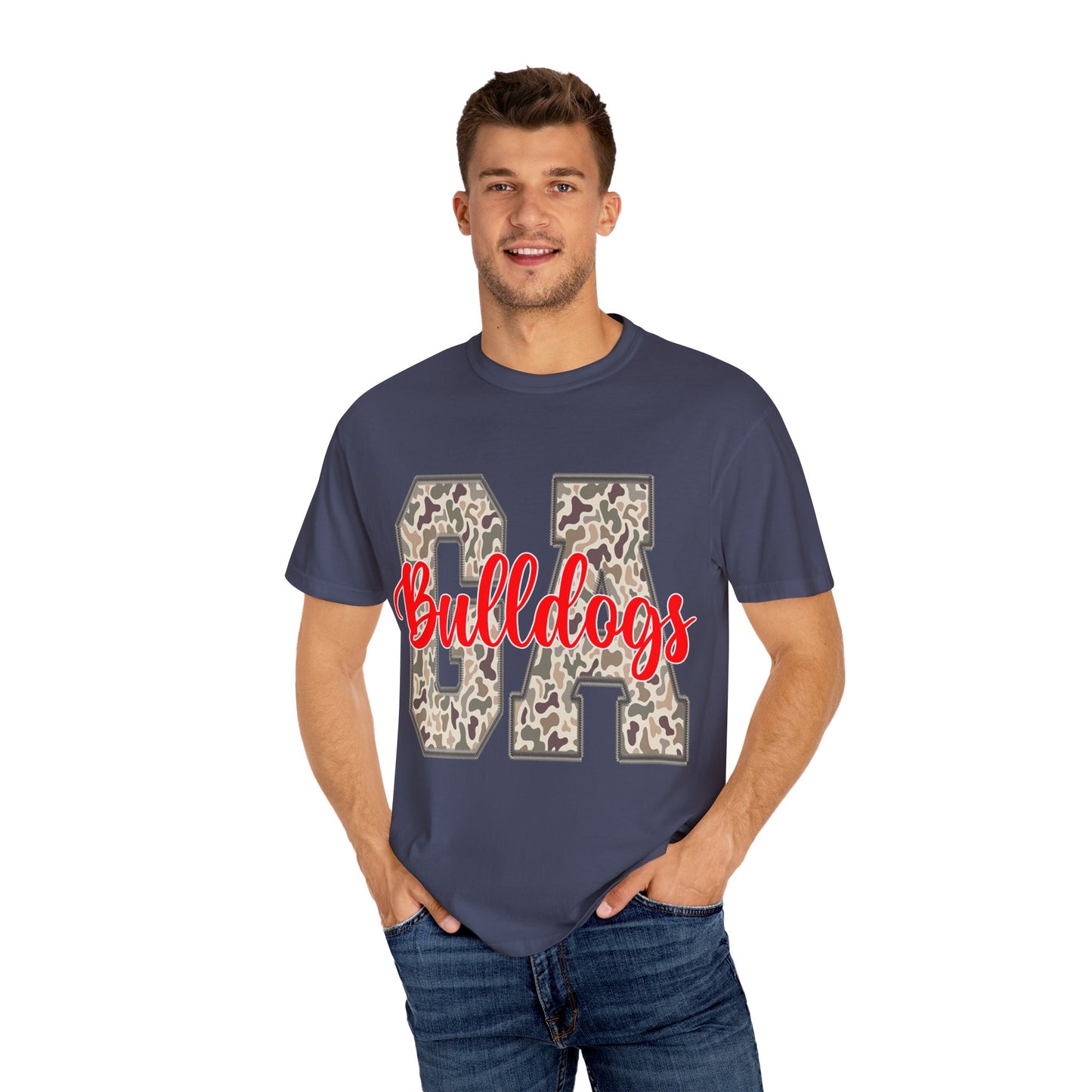 Leopard Print Bulldogs Unisex T-Shirt | Casual Wear, School Spirit, Gift Idea, Team Apparel, Everyday Comfort