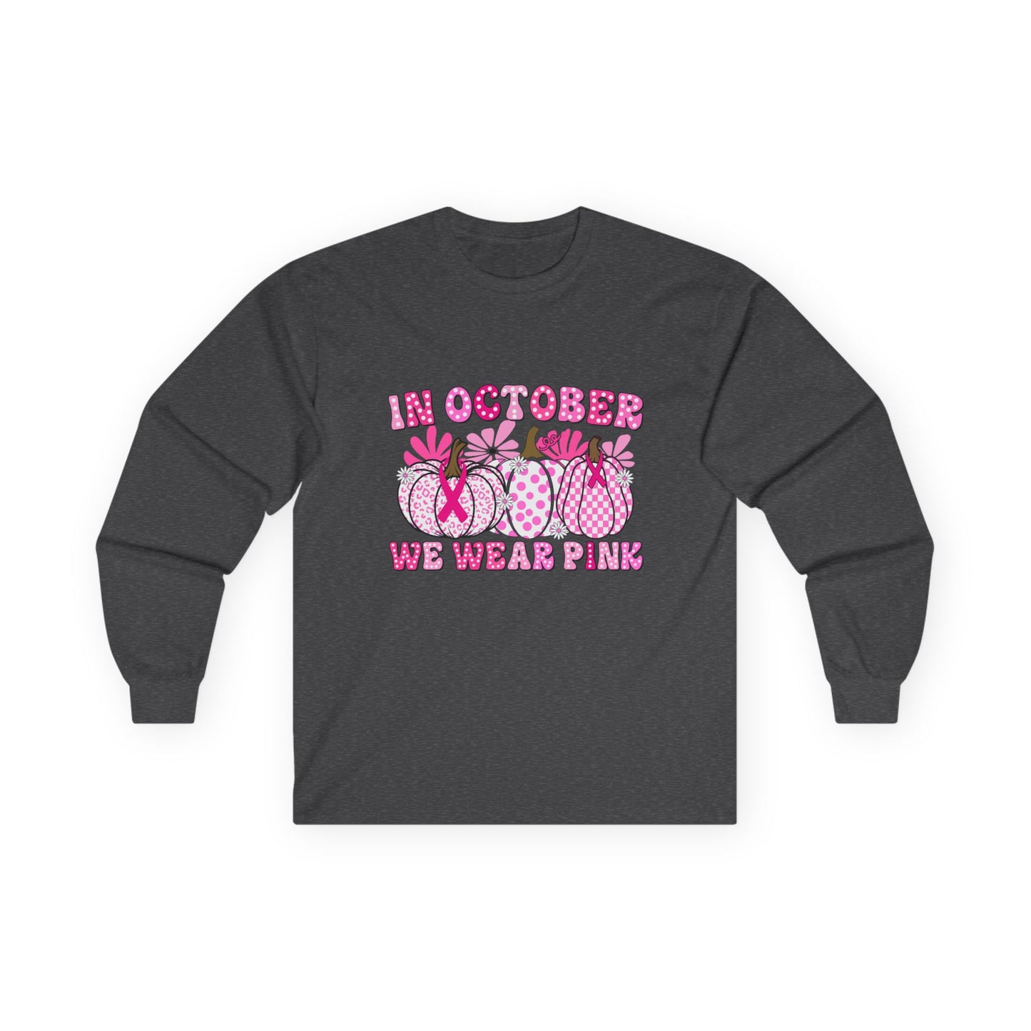 October Pink Awareness Long Sleeve Tee, Breast Cancer Awareness Shirt, October Pink Shirt, Support Pink Campaign Tee, Fall Fashion [...]