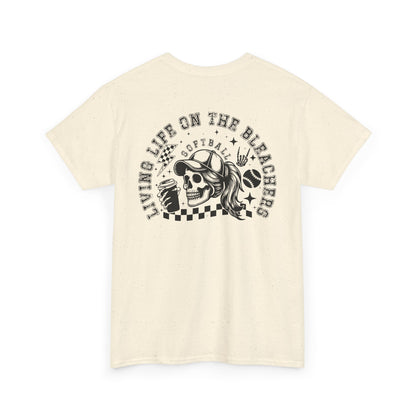 Skull & Checkered Graphics Tee - Unisex Heavy Cotton Shirt, Softball Shirt, Casual Graphic Tee, Summer T-Shirt, Gift for Sports Lovers