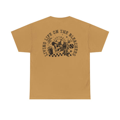 Skull & Checkered Graphics Tee - Unisex Heavy Cotton Shirt, Softball Shirt, Casual Graphic Tee, Summer T-Shirt, Gift for Sports Lovers